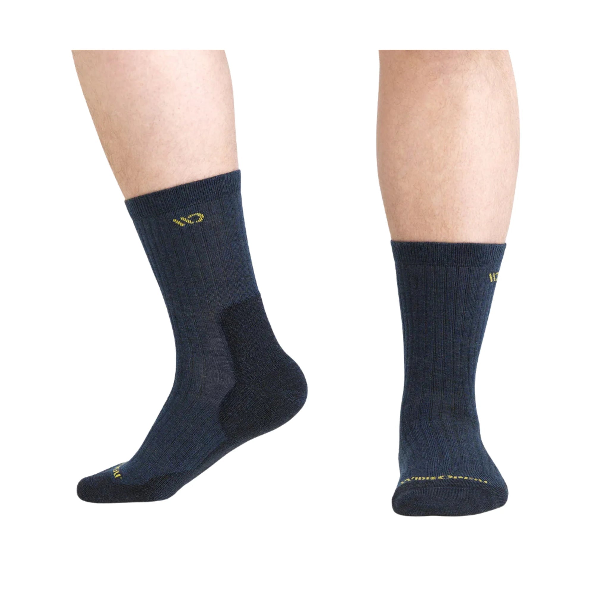 Wide Open Men's Solid Cushioned Micro Crew Socks - Denim by Lenny's Shoe & Apparel