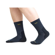 Wide Open Men's Solid Cushioned Micro Crew Socks - Denim by Lenny's Shoe & Apparel