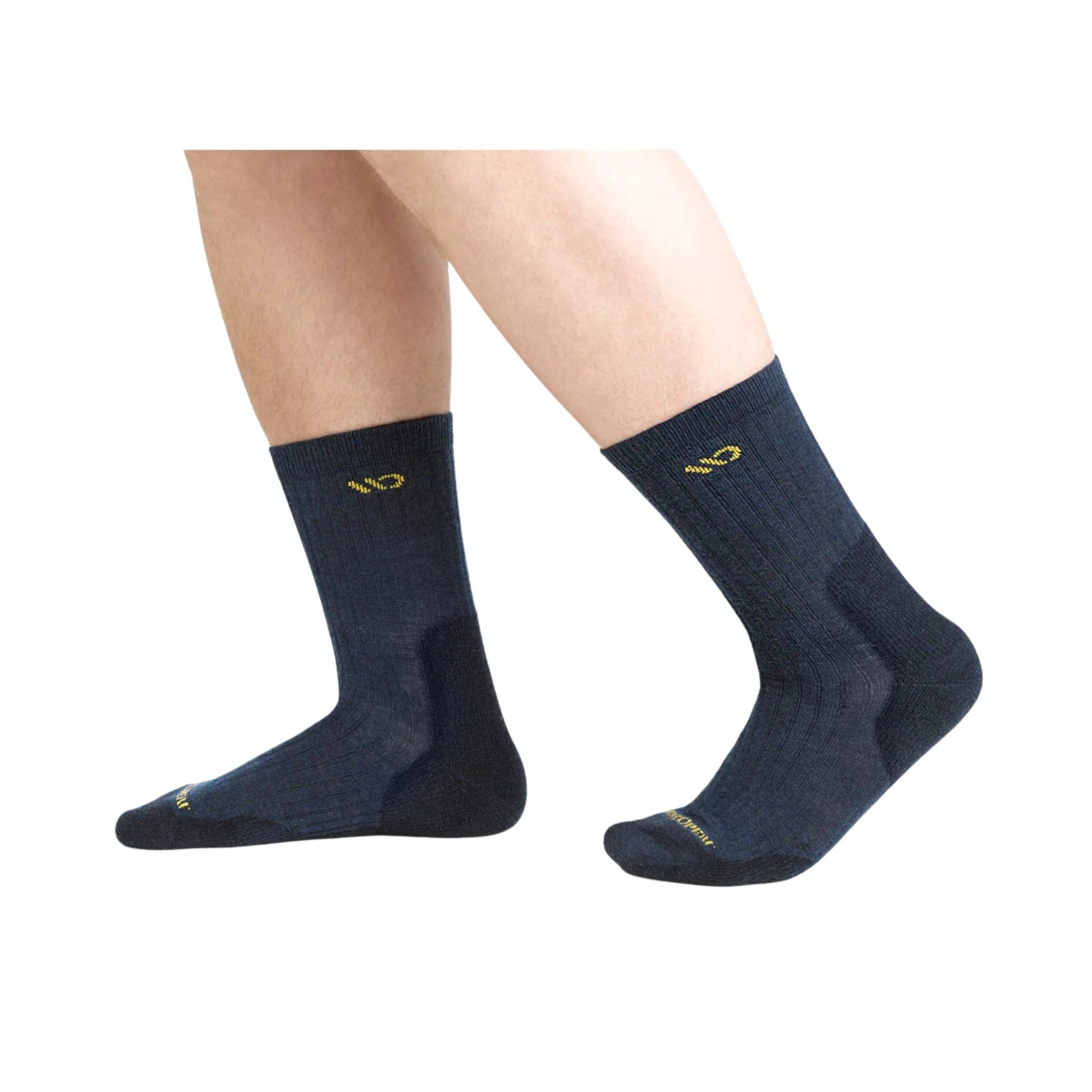 Wide Open Men's Solid Cushioned Micro Crew Socks - Denim by Lenny's Shoe & Apparel