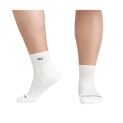 Wide Open Men's Solid Cushioned Quarter Socks - White by Lenny's Shoe & Apparel