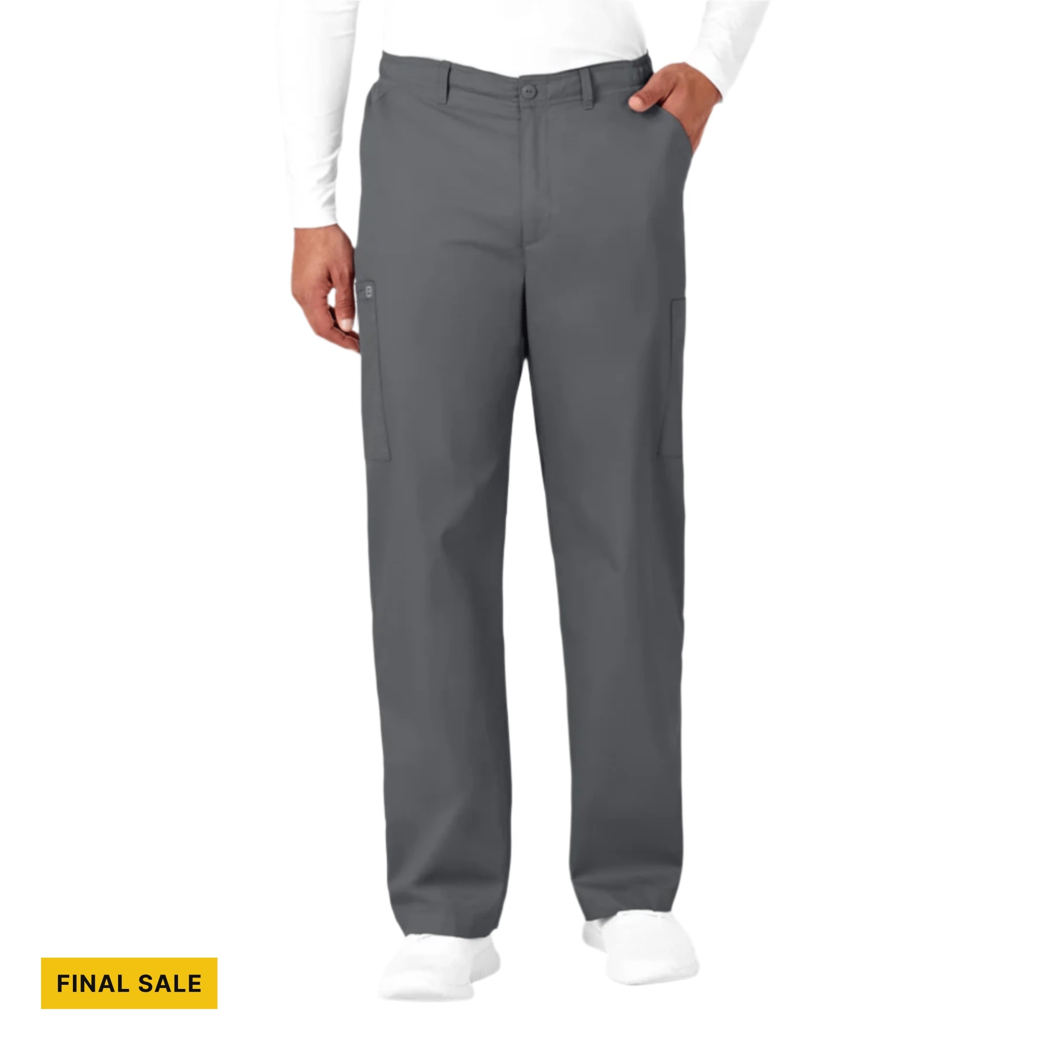 Wink Men's Cargo Scrub Pant - Pewter