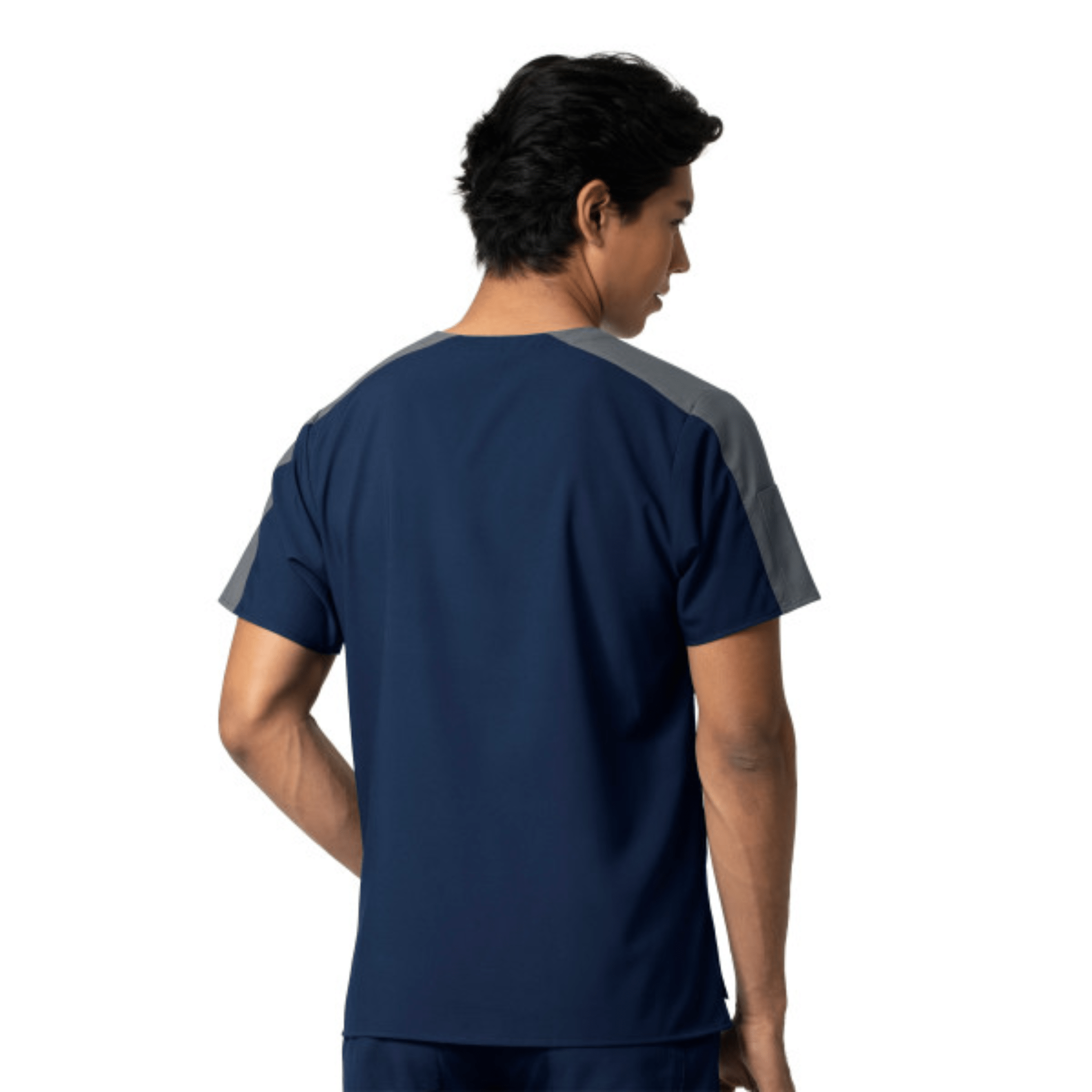 Wink Men's Color Block Scrub Top - Navy by Lenny's Shoe & Apparel