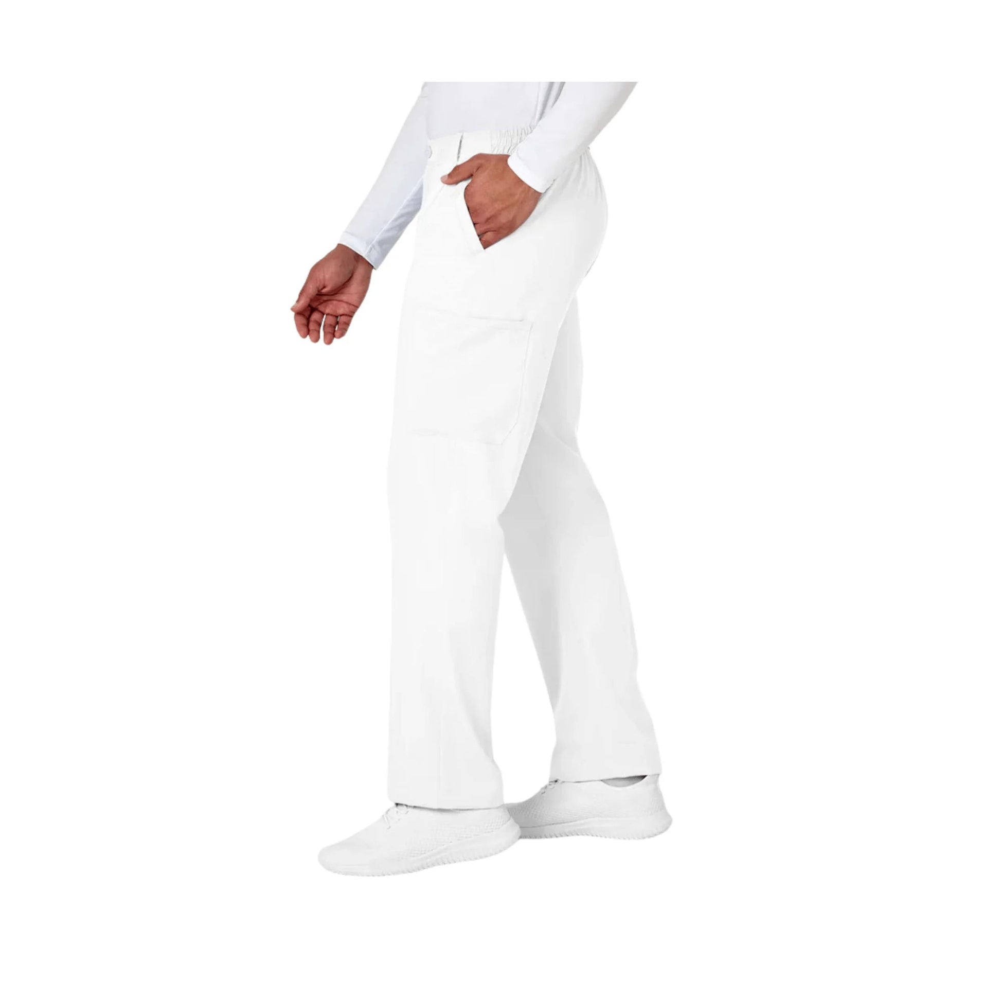 Wink Men's Pro Cargo Scrub Pant - White by Lenny's Shoe & Apparel