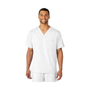 Wink Men's Pro V Neck Scrub Top - White by Lenny's Shoe & Apparel