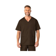 Wink Men's V Neck Scrub Top - Chocolate by Lenny's Shoe & Apparel