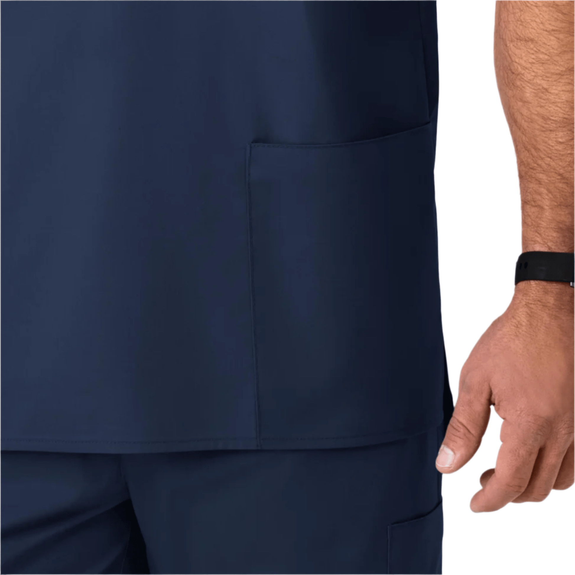 Wink Men's V Neck Scrub Top - Navy Blue by Lenny's Shoe & Apparel