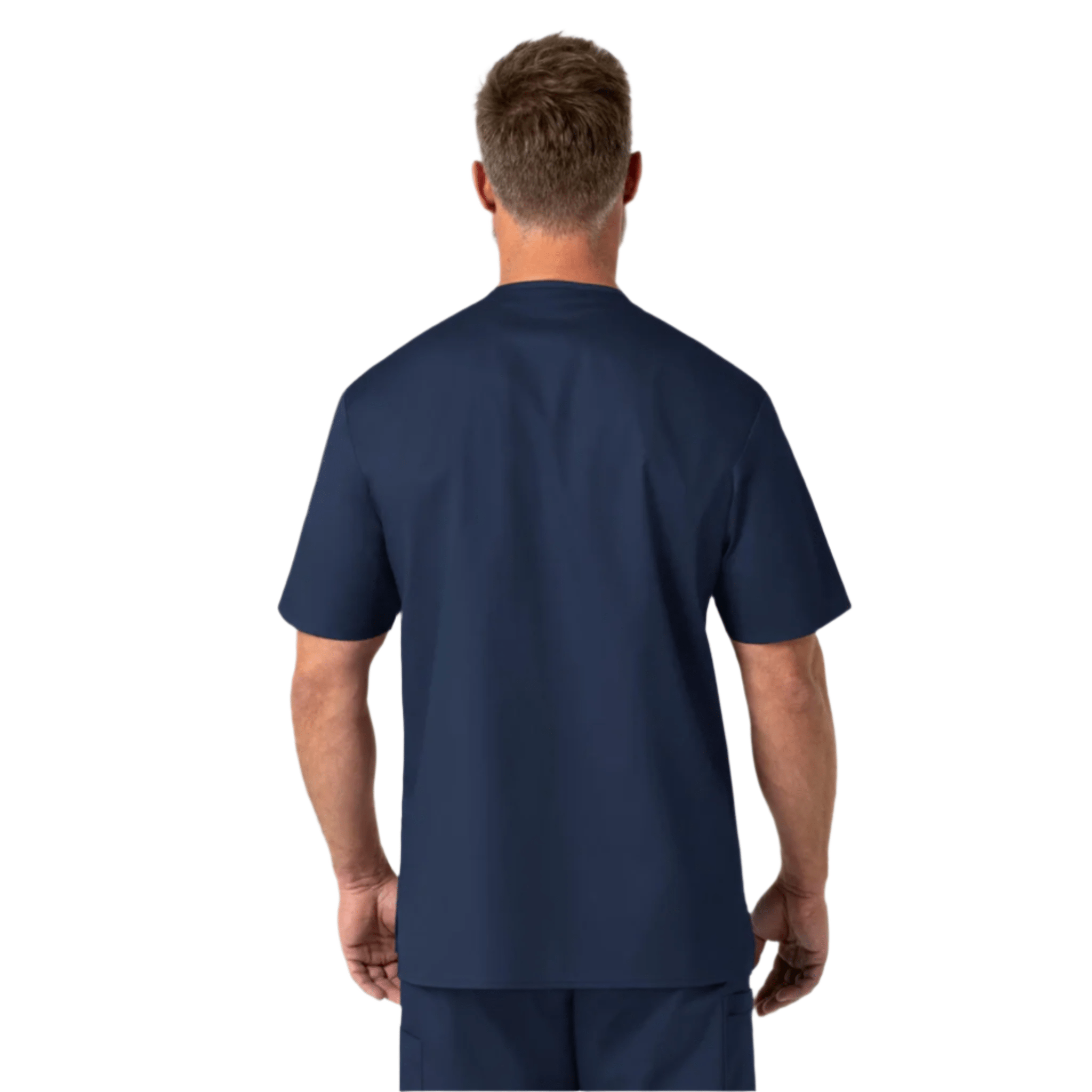 Wink Men's V Neck Scrub Top - Navy Blue by Lenny's Shoe & Apparel