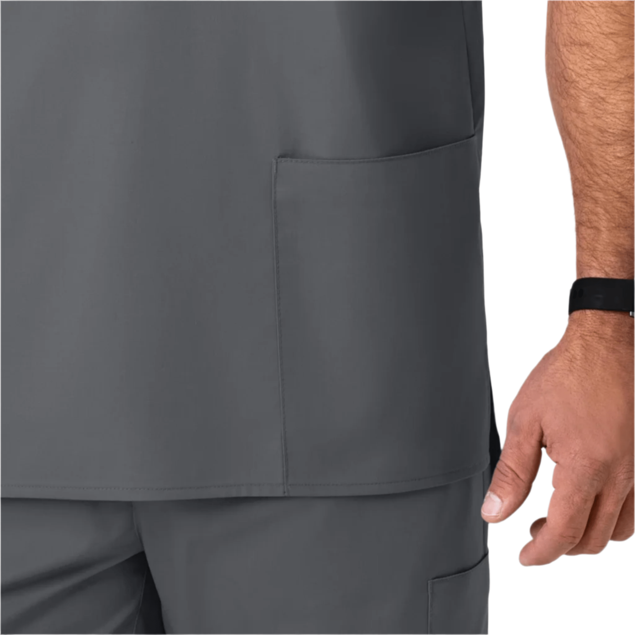 Wink Men's V Neck Scrub Top - Pewter by Lenny's Shoe & Apparel