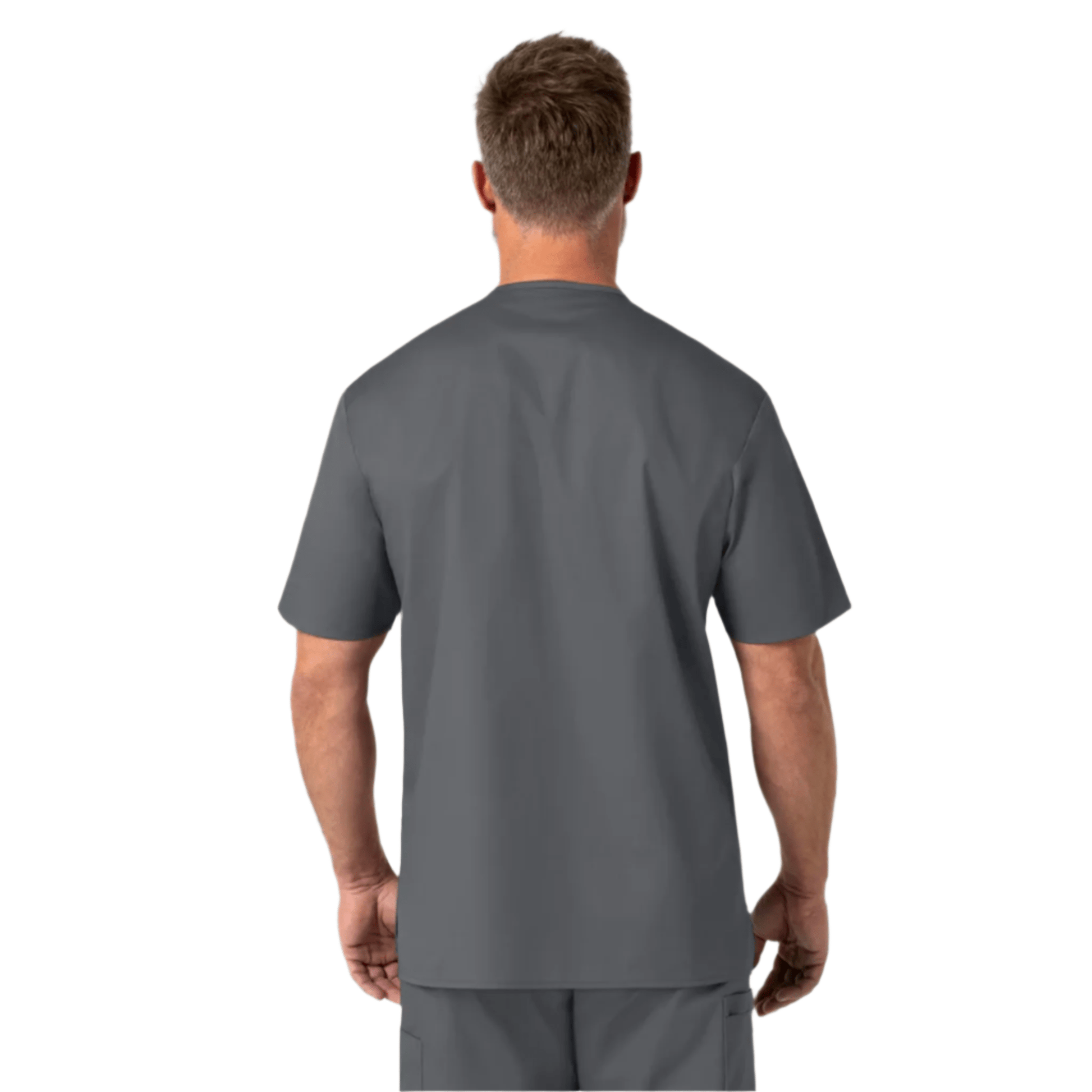 Wink Men's V Neck Scrub Top - Pewter by Lenny's Shoe & Apparel