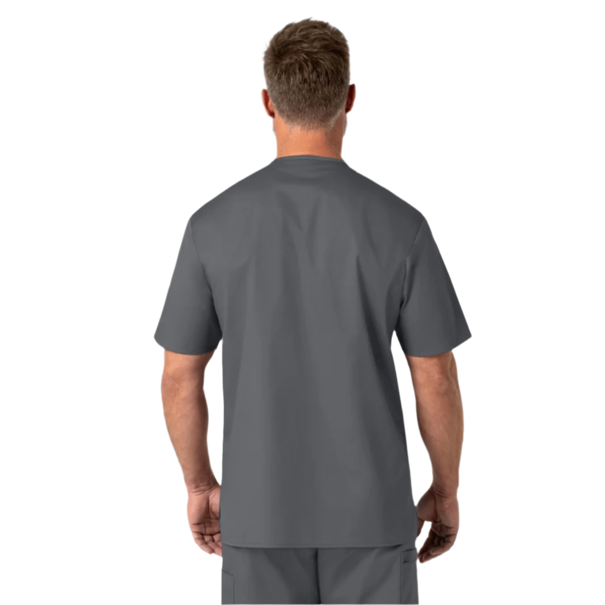 Wink Men's V Neck Scrub Top - Pewter by Lenny's Shoe & Apparel