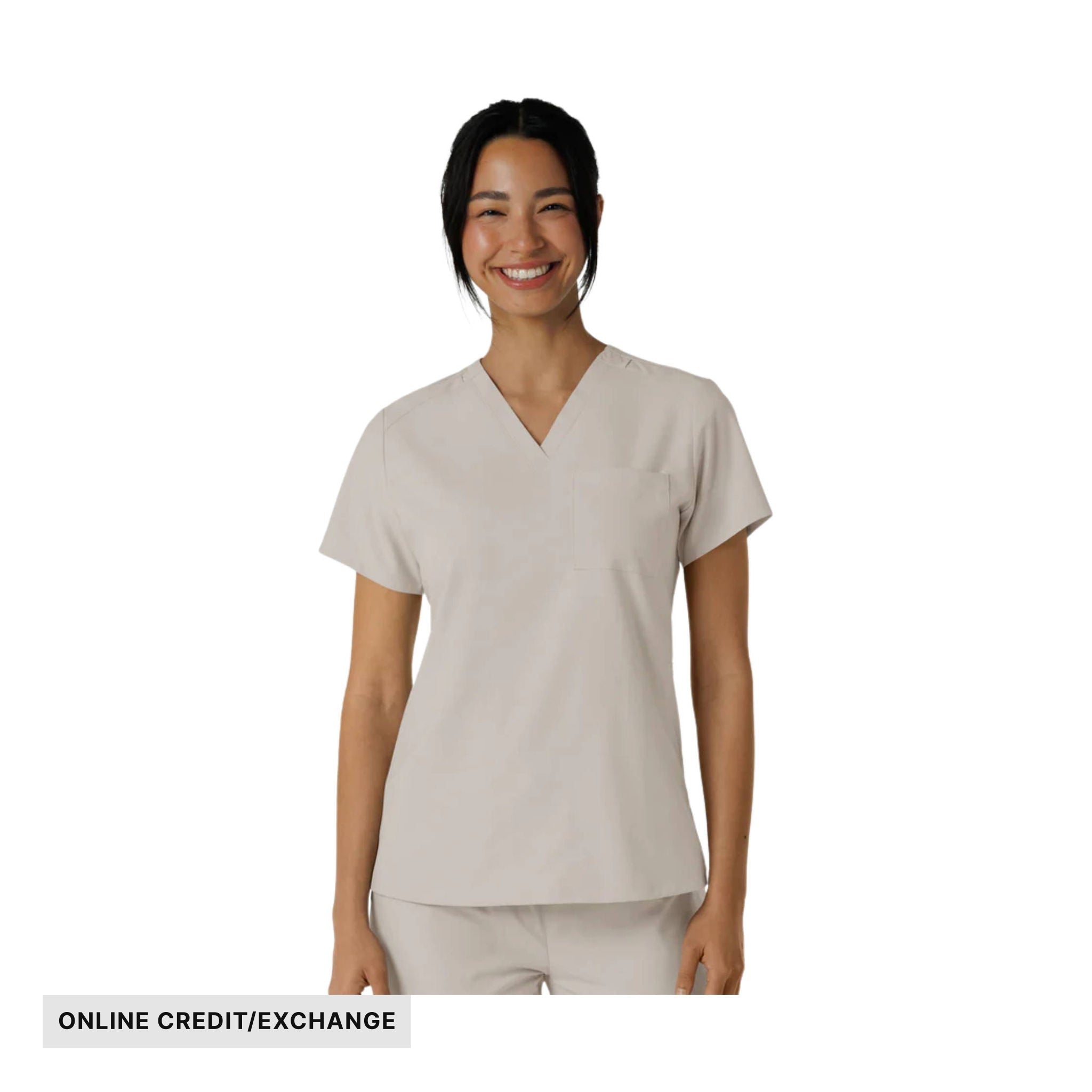 Wink Women's Flex n Reach V Neck Scrub Top - Cloud