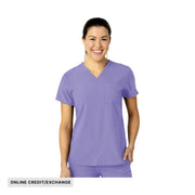 Wink Women's Flex n Reach V Neck Scrub Top - Iris Purple