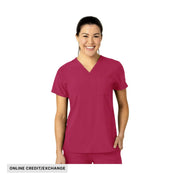 Wink Women's Flex n Reach V Neck Scrub Top - Viva Magenta