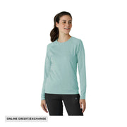 Wink Women's Watch Window Long Sleeve Underscrub Top - Sky Blue Heather