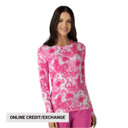 Wink Women's All Over Print Silky Scrub Tee - Heart Ties Pink by Lenny's Shoe & Apparel
