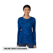 Wink Women's All Over Print Silky Scrub Tee - Midnight Mist by Lenny's Shoe & Apparel