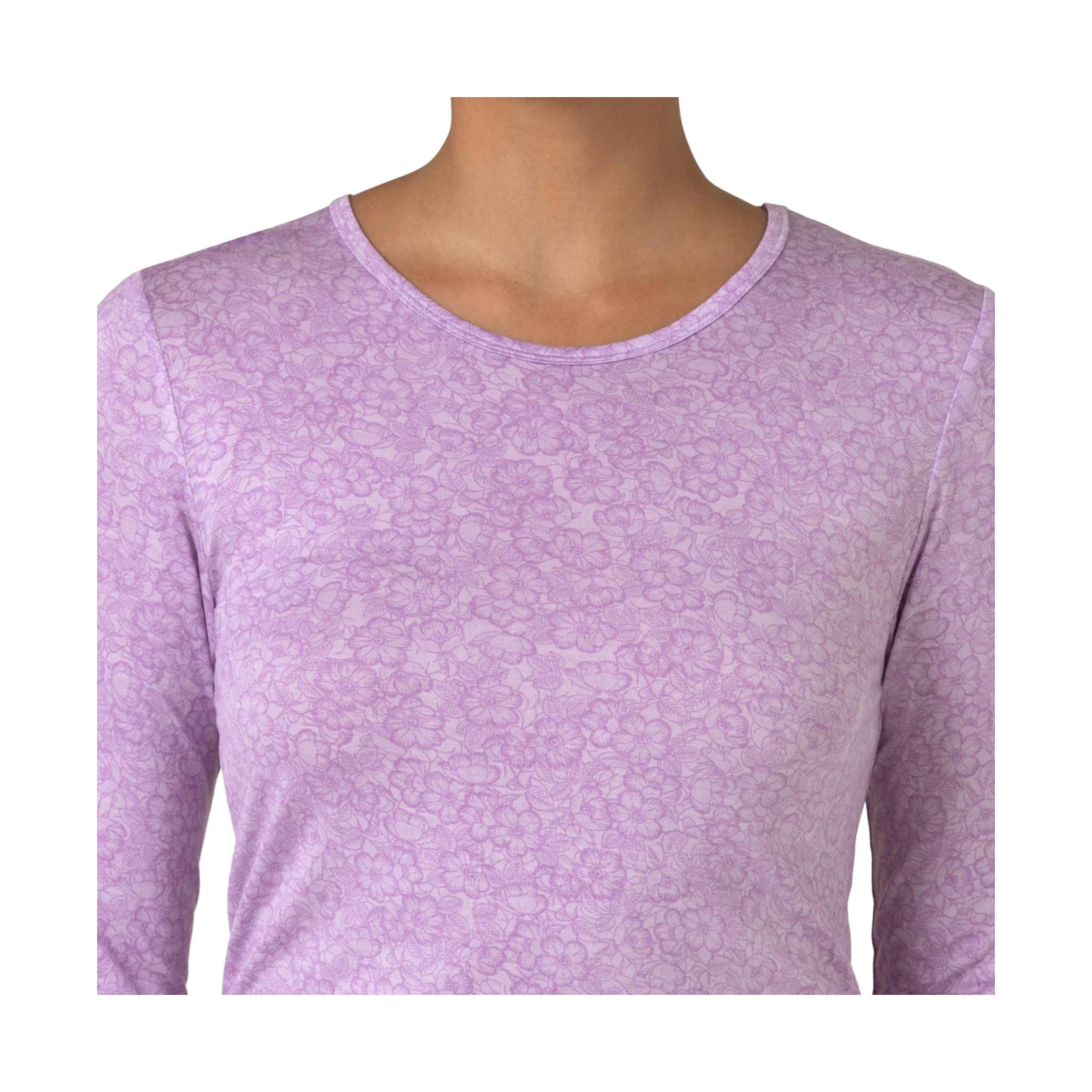 Wink Women's All Over Print Silky Scrub Tee - Pastel Petals by Lenny's Shoe & Apparel