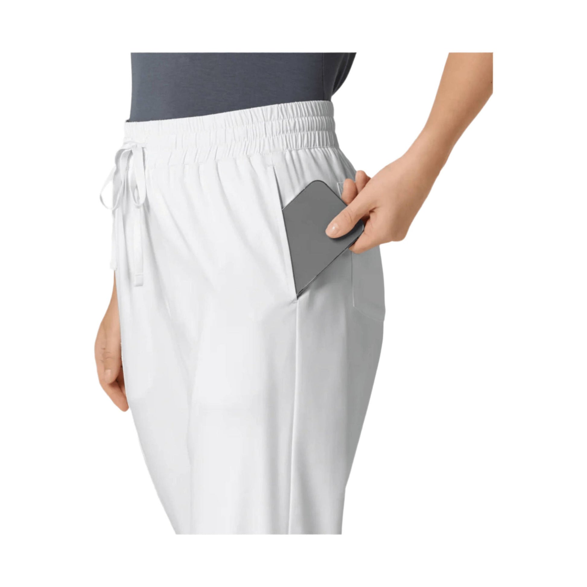 Wink Women's Boundless Bootcut Scrub Pant - White by Lenny's Shoe & Apparel