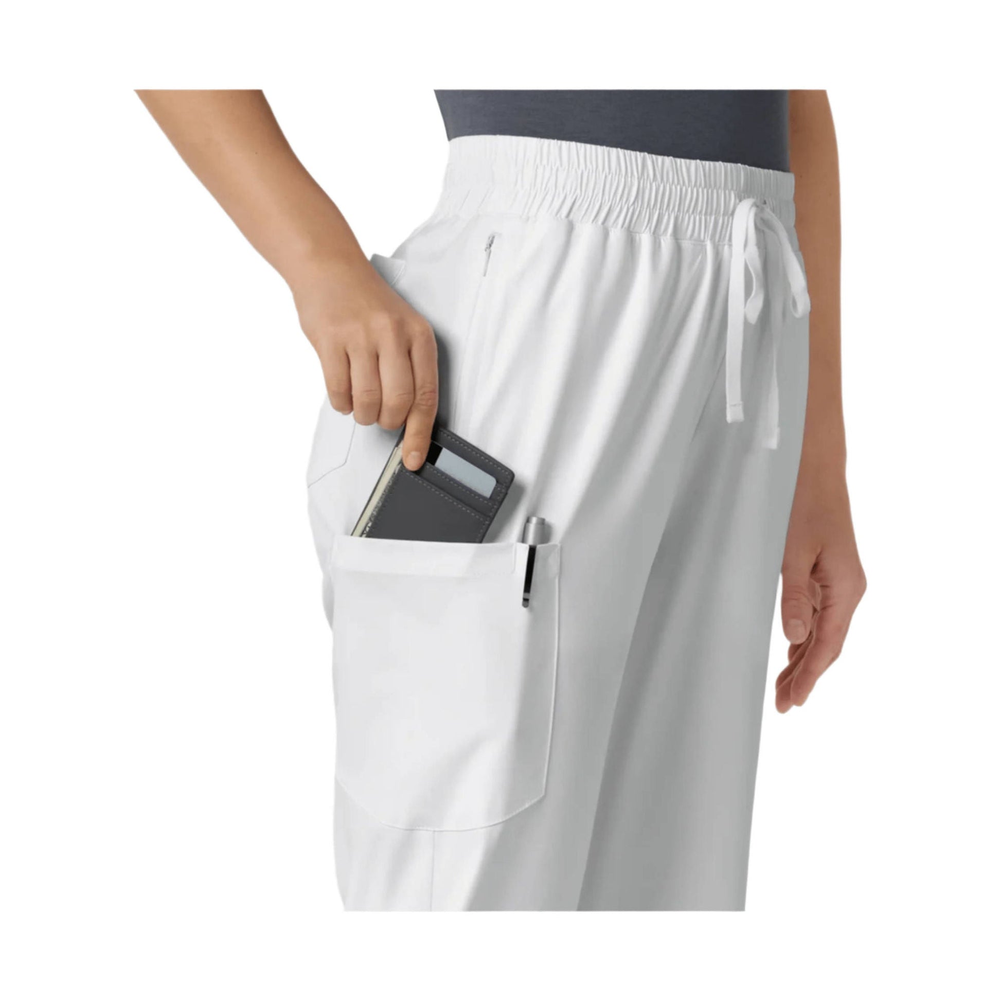 Wink Women's Boundless Bootcut Scrub Pant - White by Lenny's Shoe & Apparel