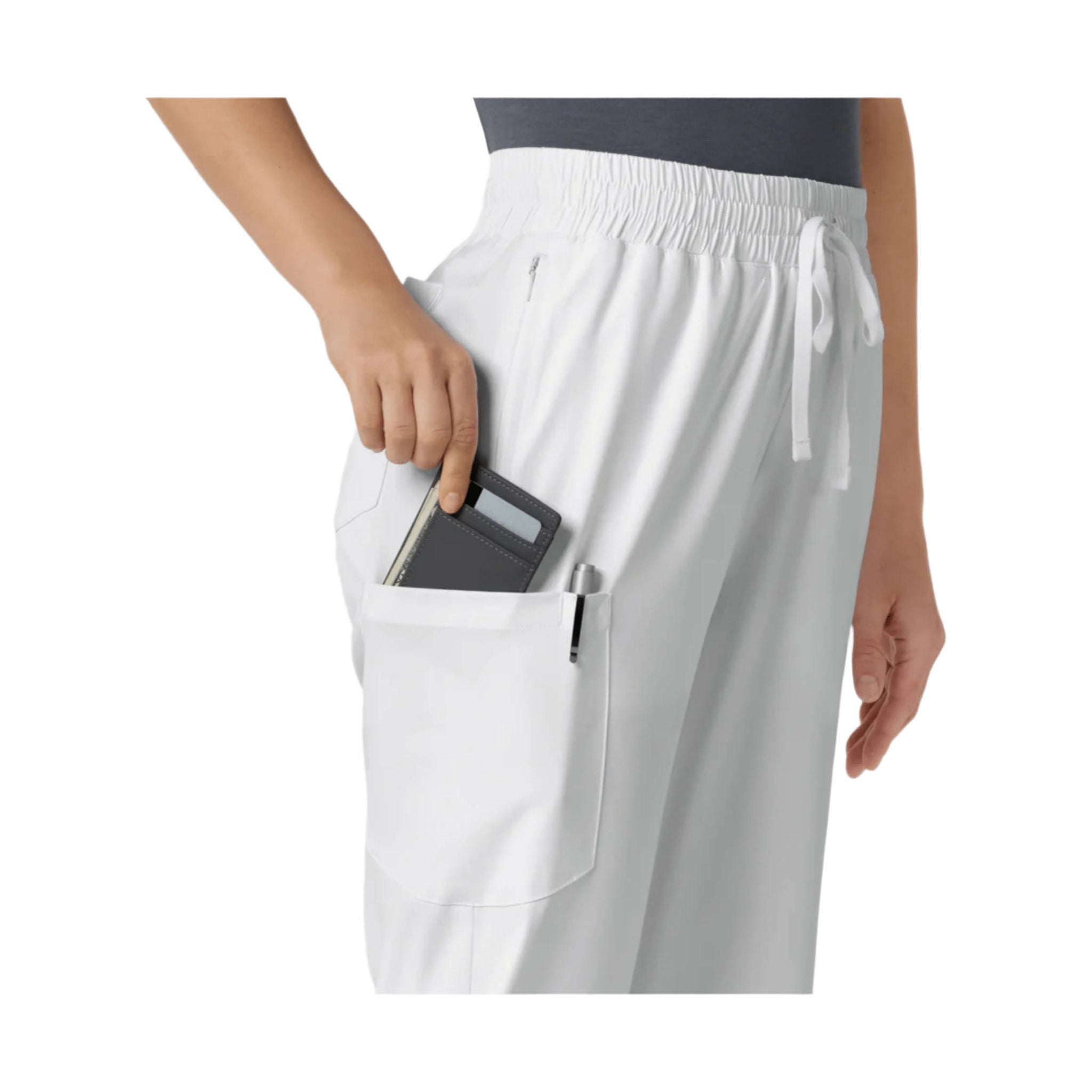 Wink Women's Boundless Bootcut Scrub Pant - White by Lenny's Shoe & Apparel