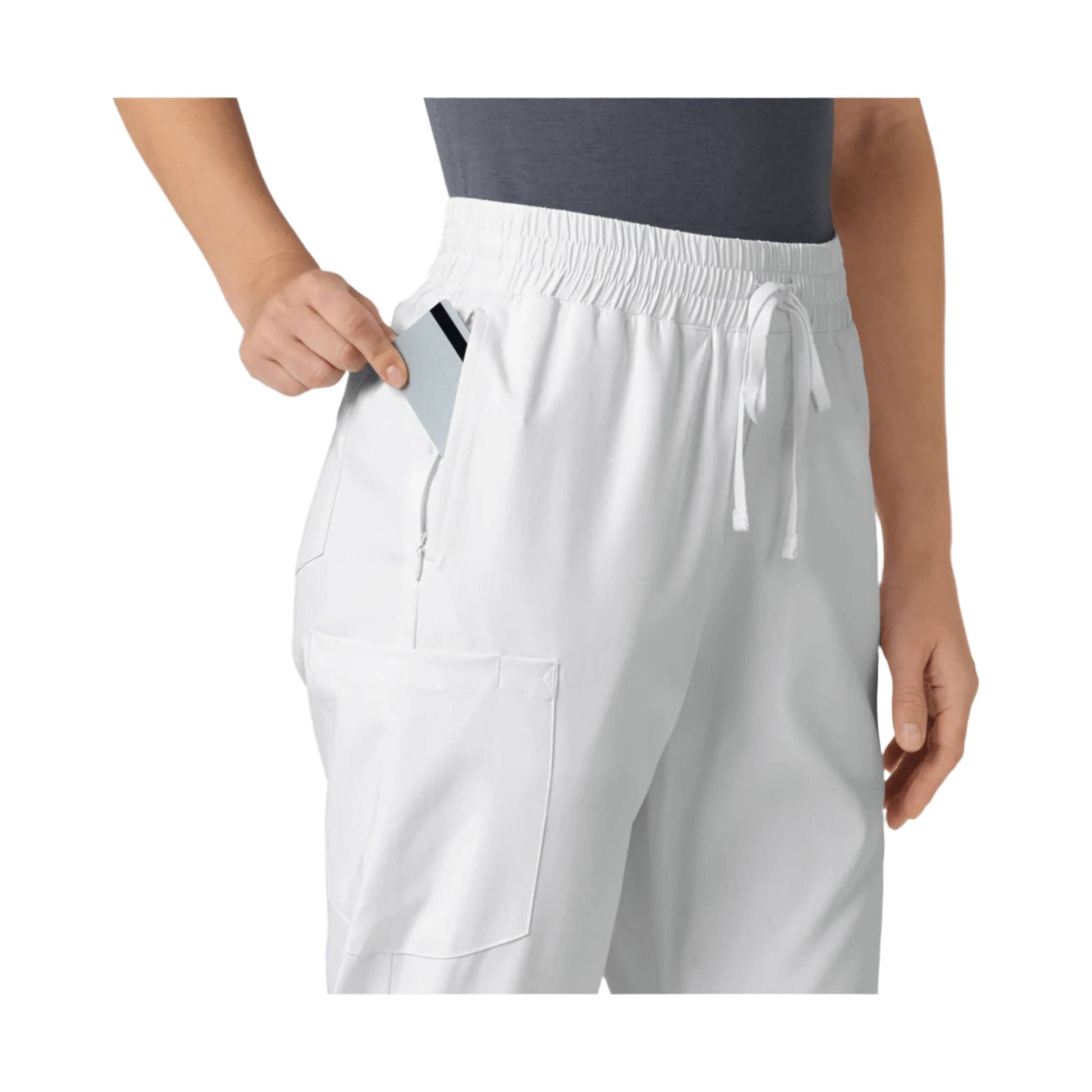 Wink Women's Boundless Bootcut Scrub Pant - White by Lenny's Shoe & Apparel