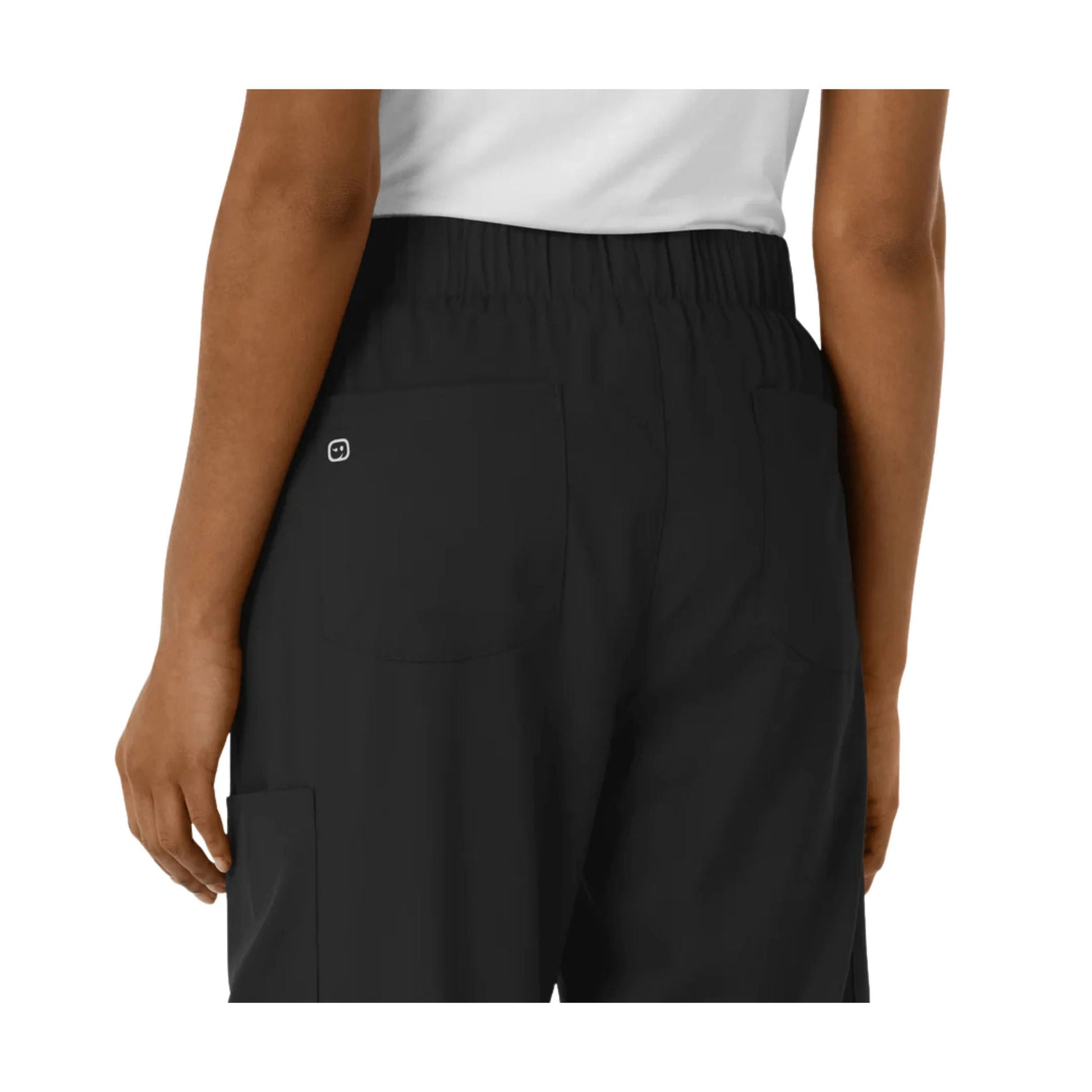 Wink Women's Boundless Classic Wide Leg Cargo Scrub Pant - Black by Lenny's Shoe & Apparel