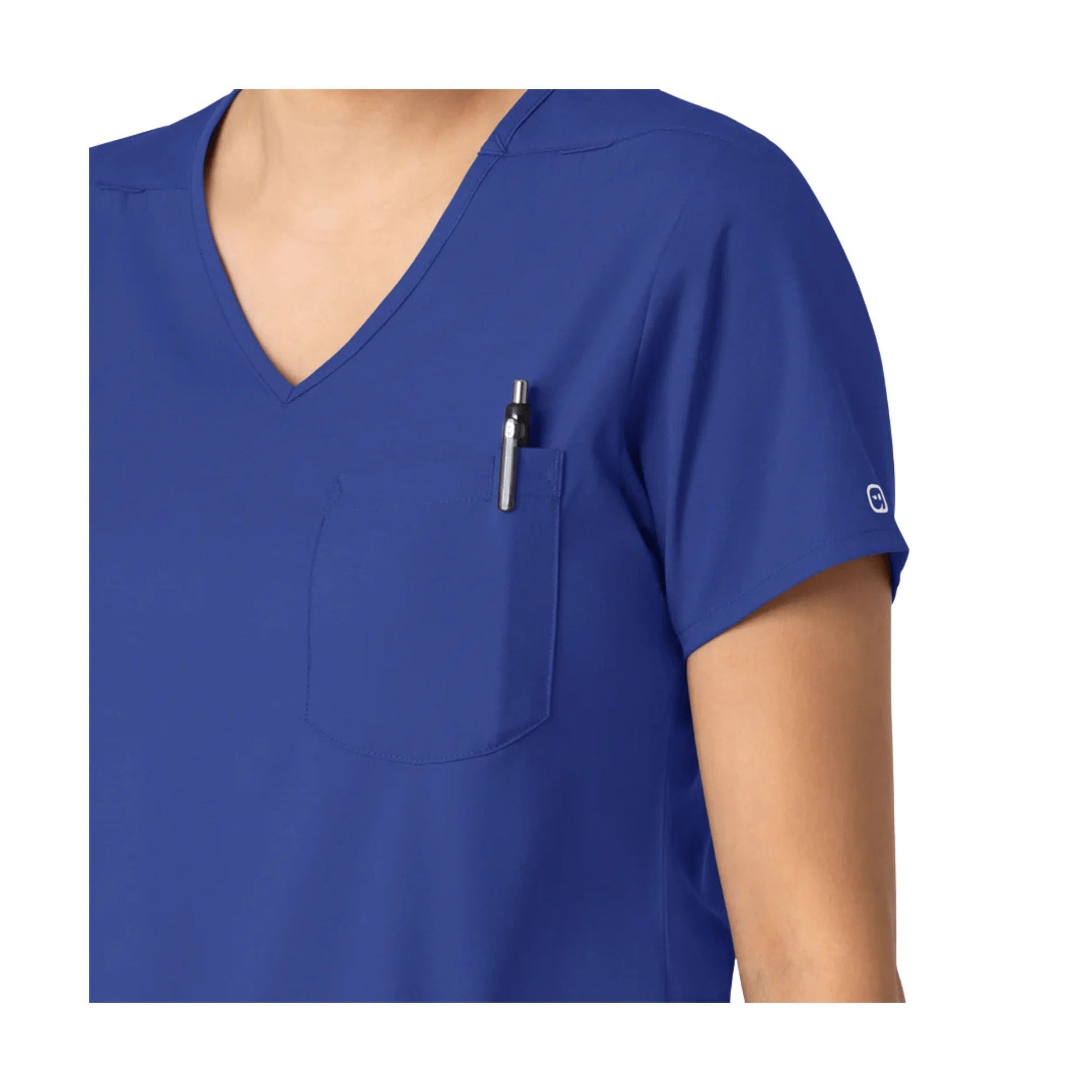 Wink Women's Boundless Tuck In Scrub Top - Galaxy Blue by Lenny's Shoe & Apparel