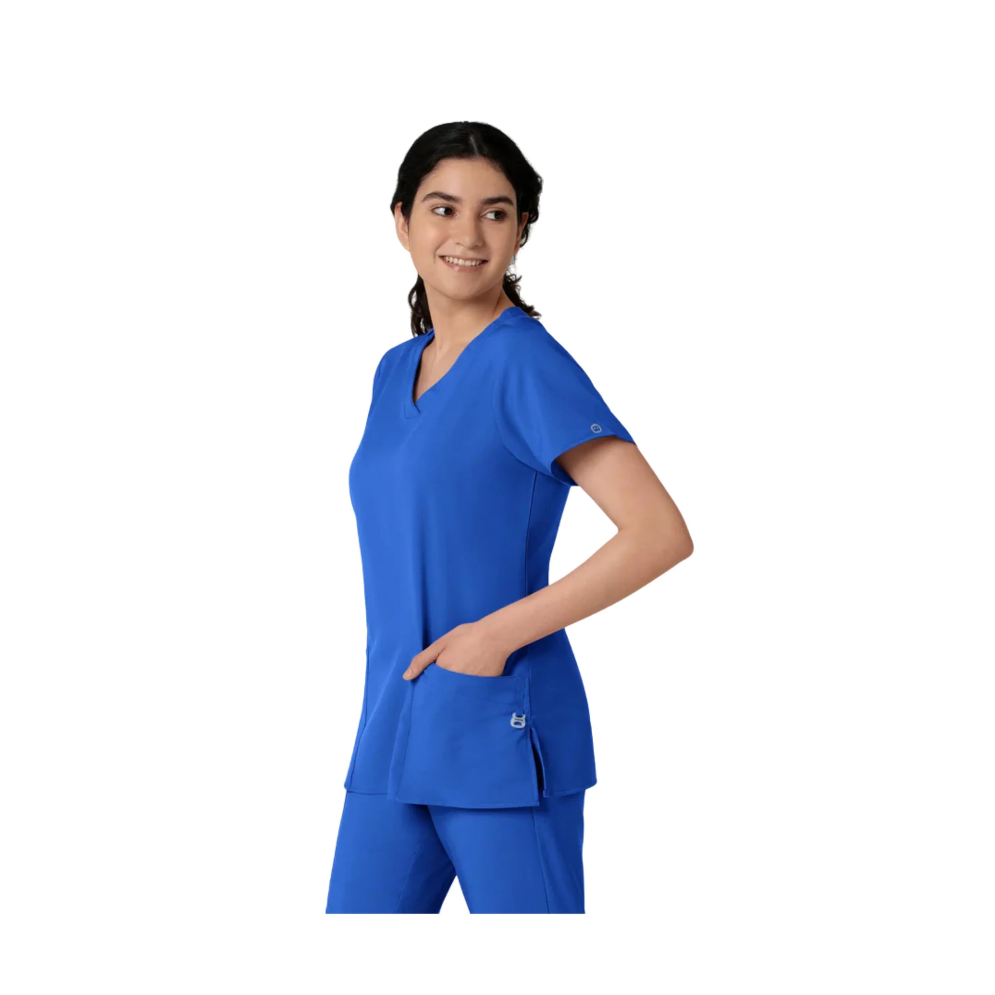 Wink Women's Classic V Neck Scrub Top - Royal by Lenny's Shoe & Apparel