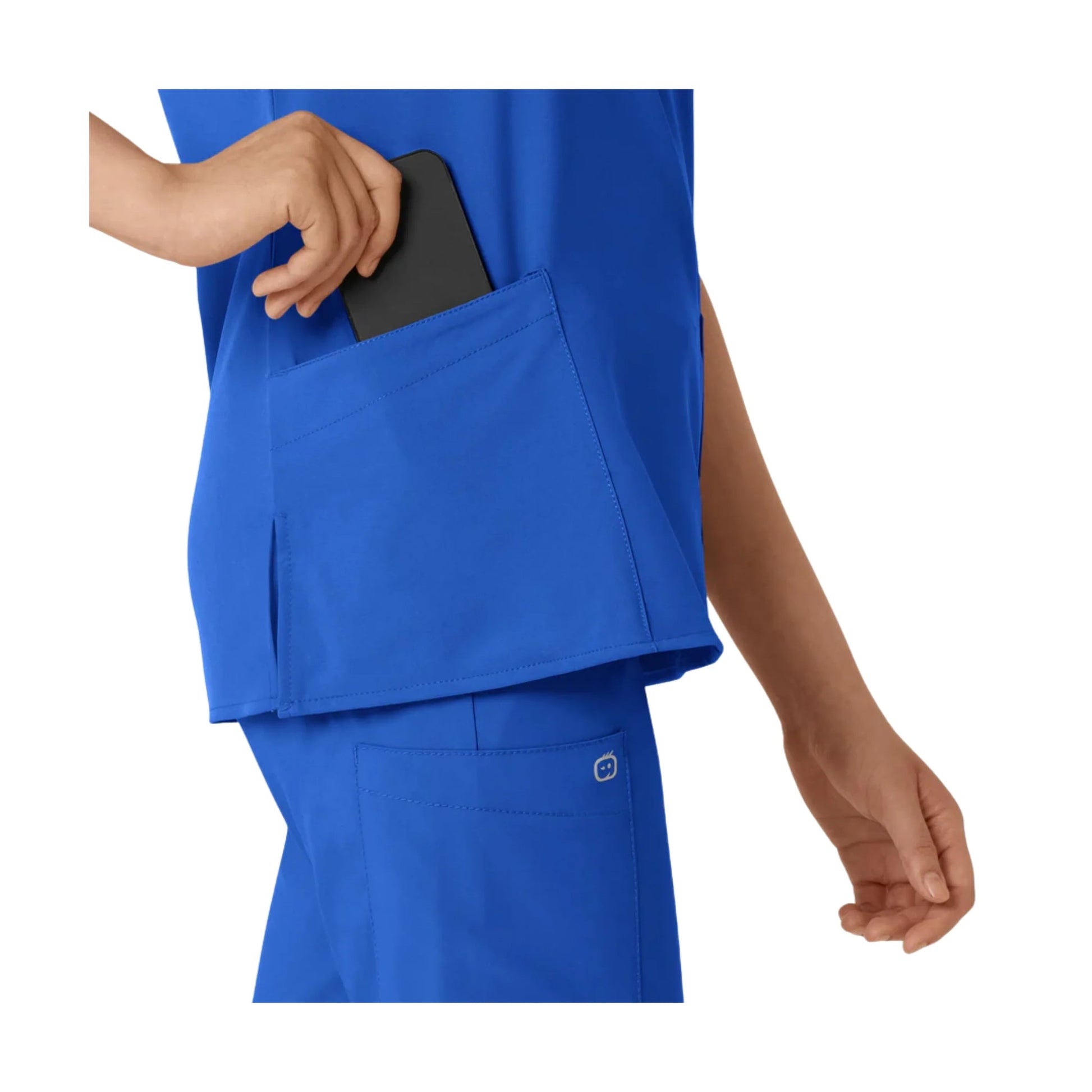 Wink Women's Classic V Neck Scrub Top - Royal by Lenny's Shoe & Apparel
