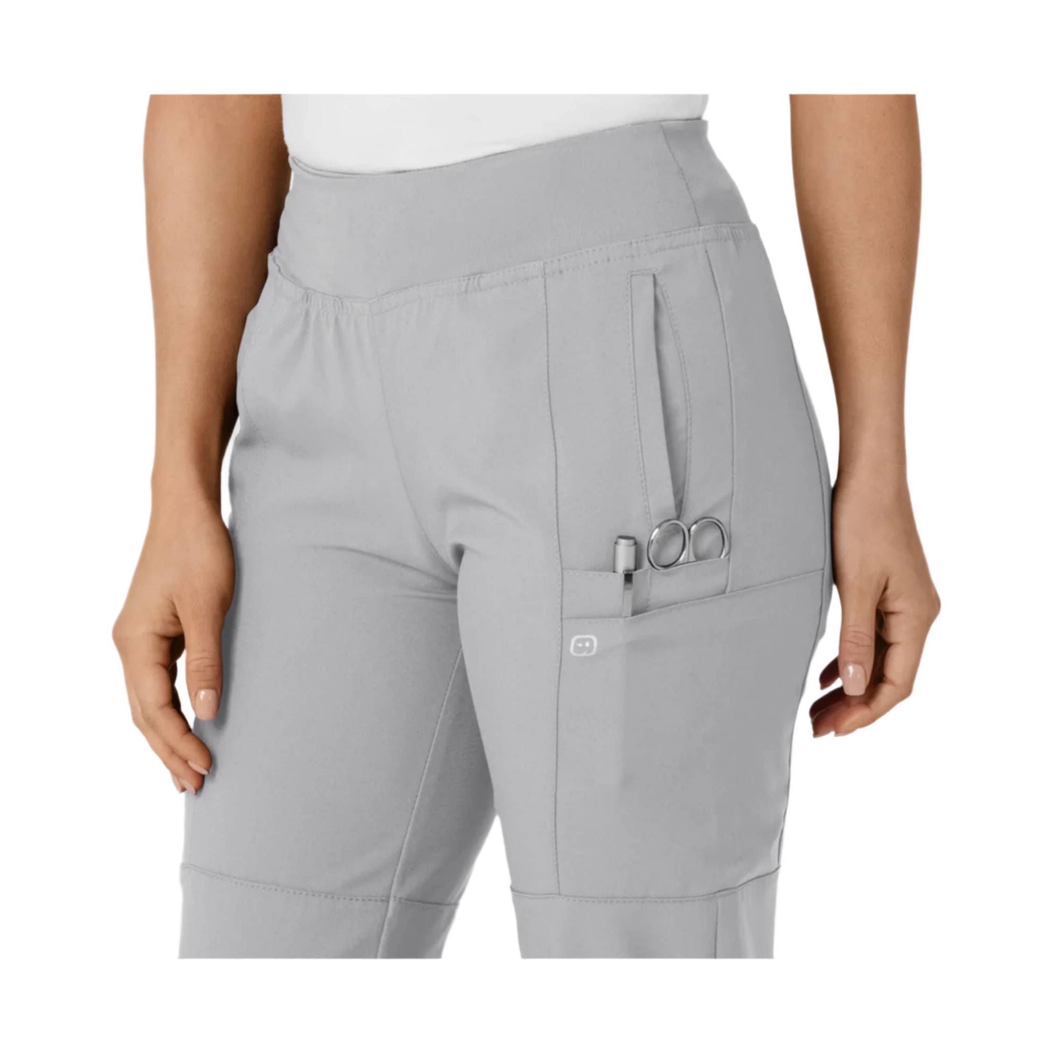 Wink Women's Comfort Waist Cargo Jogger Scrub Pant - Grey by Lenny's Shoe & Apparel