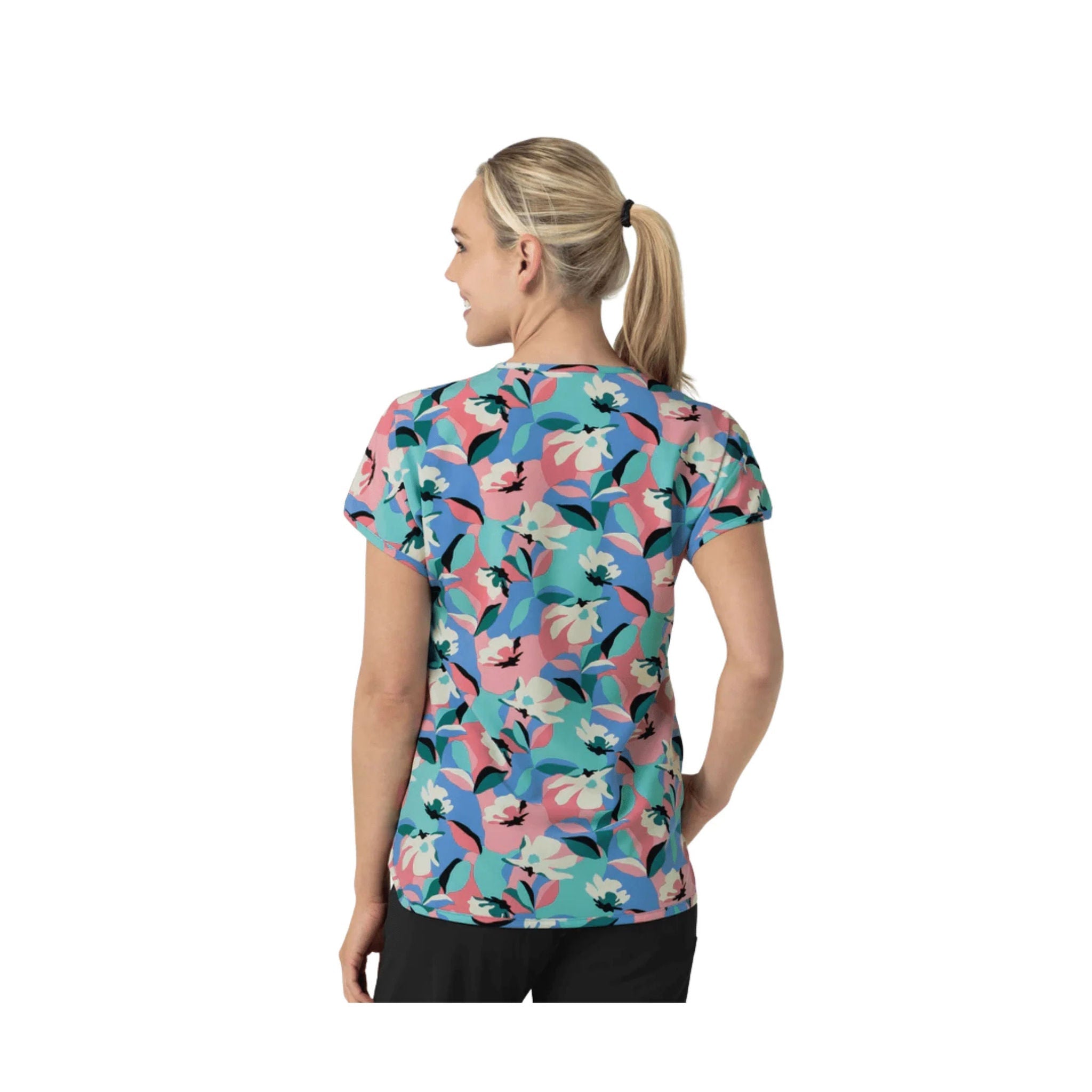 Wink Women's Dolman Print Scrub Top - Oceanic Odyssey by Lenny's Shoe & Apparel