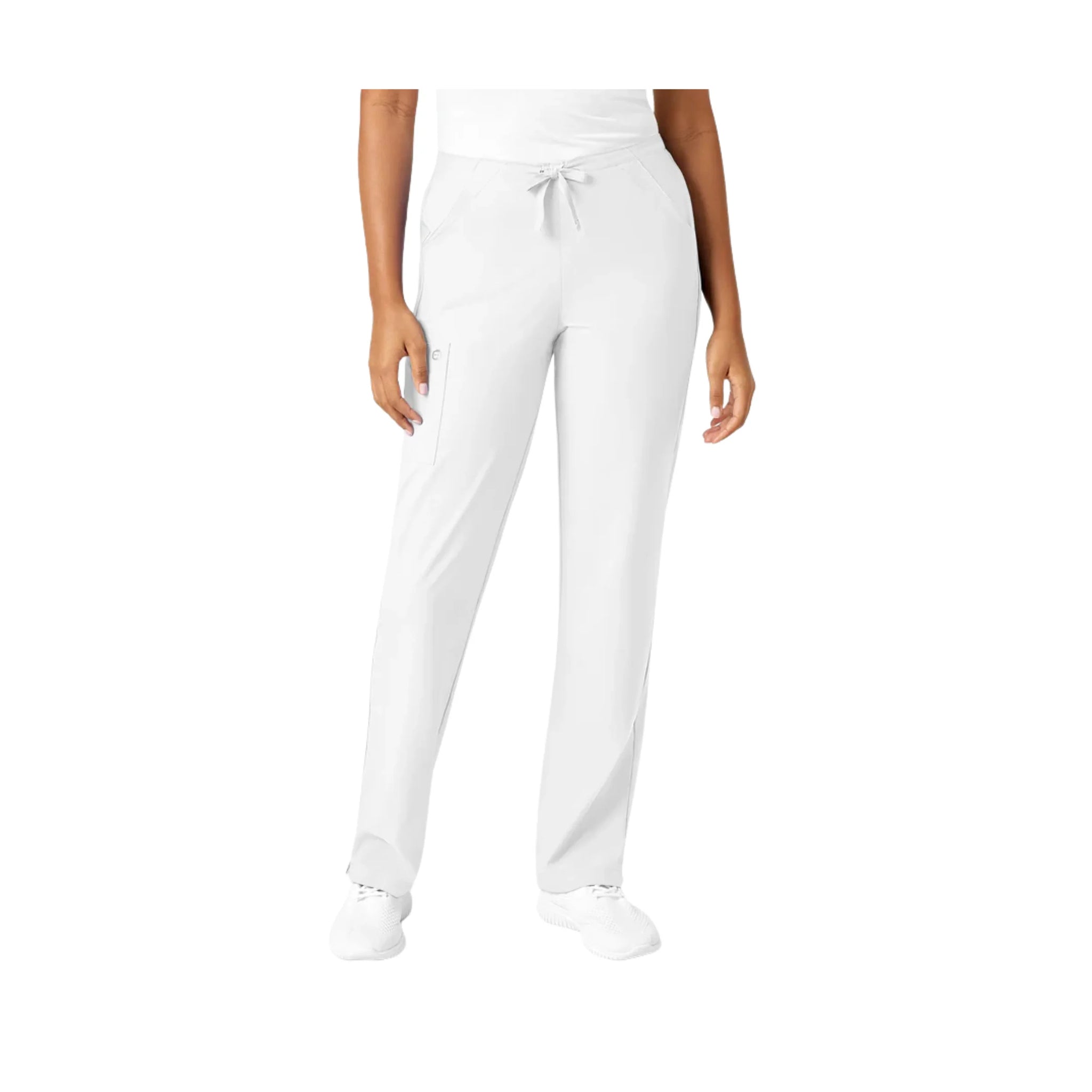 Wink Women's Drawstring Scrub Pant - White by Lenny's Shoe & Apparel