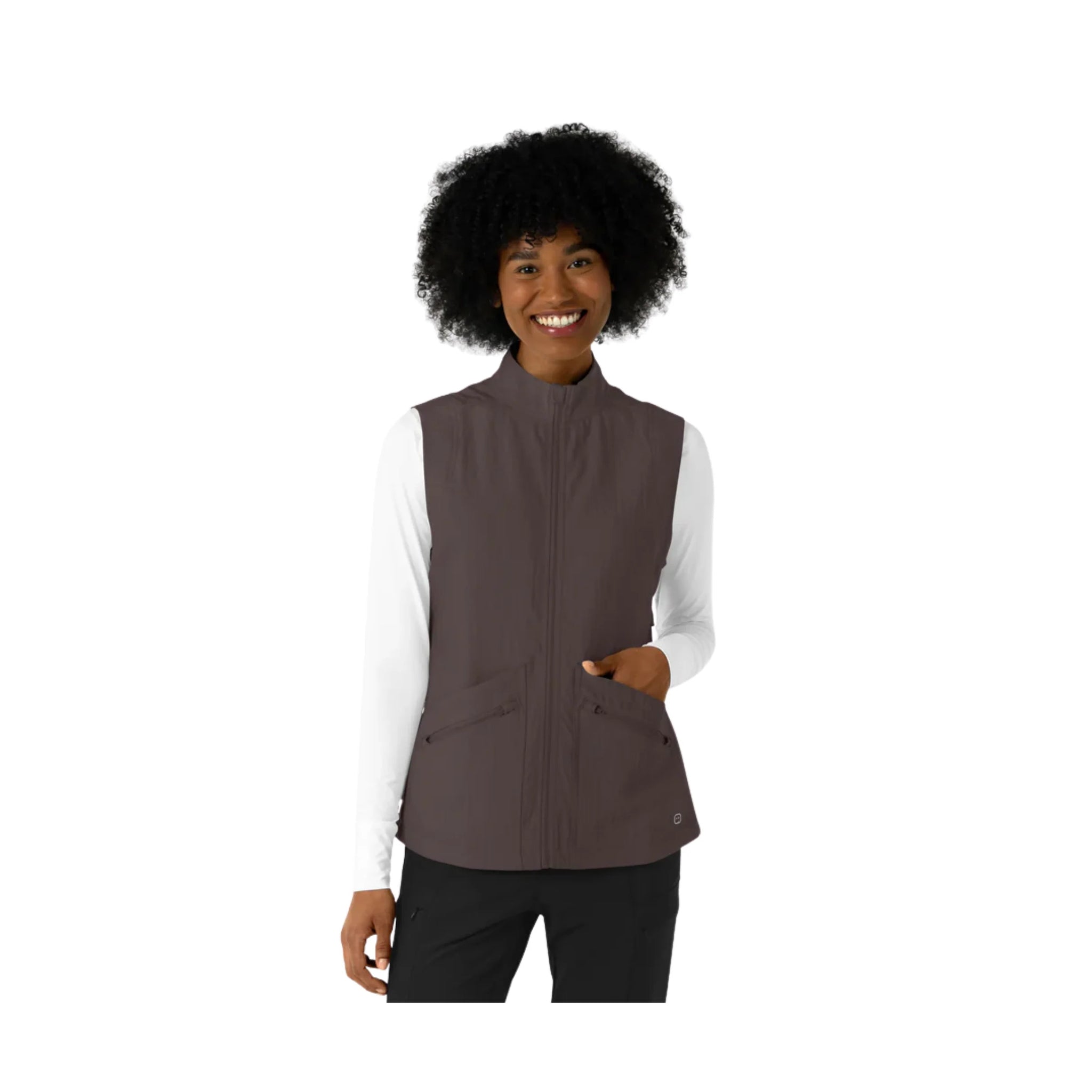Wink Women's Everything Everywhere Scrub Vest - Graphite by Lenny's Shoe & Apparel