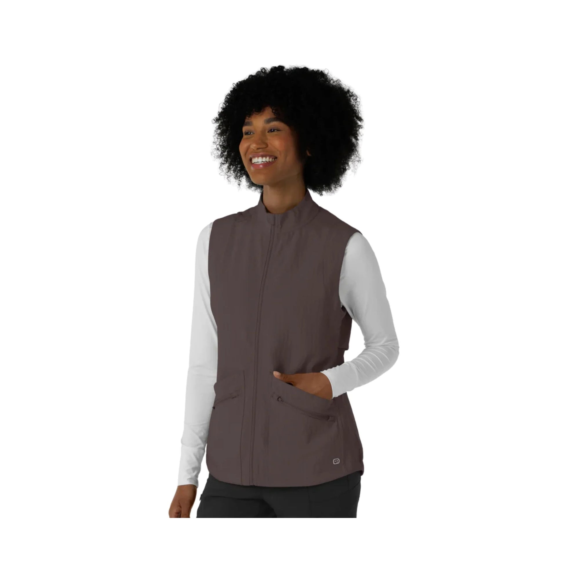 Wink Women's Everything Everywhere Scrub Vest - Graphite by Lenny's Shoe & Apparel
