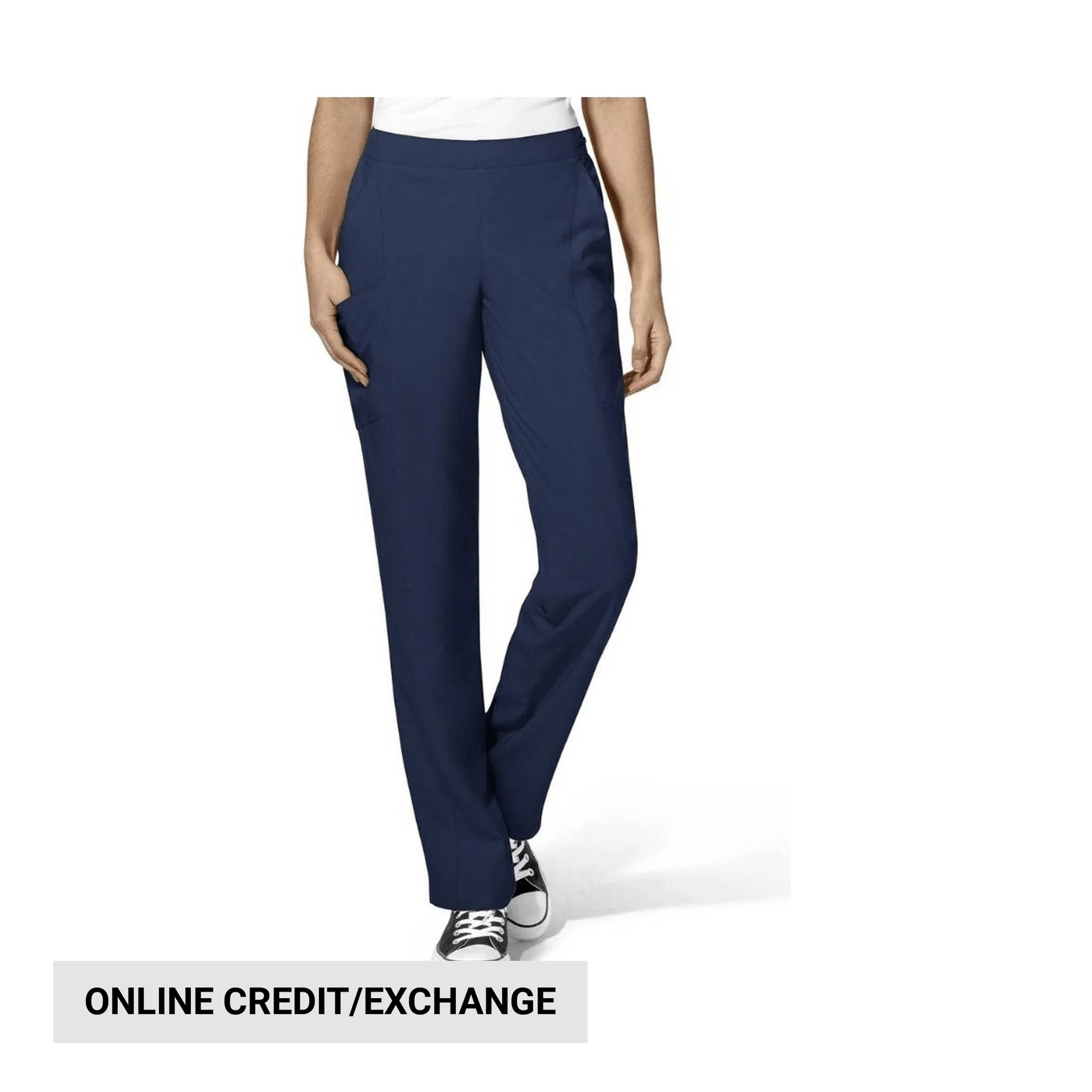 Wink Women's Flat Front Cargo Scrub Pant - Navy by Lenny's Shoe & Apparel