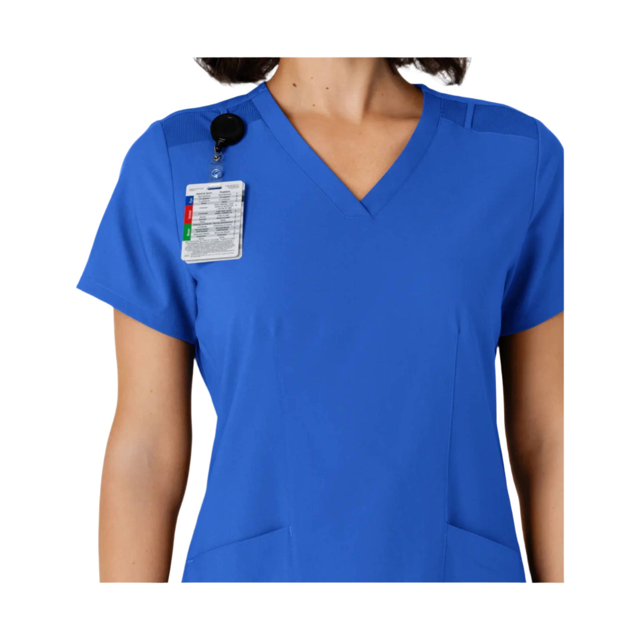 Wink Women's Flex n Reach Side Panel V Neck Scrub Top - Royal by Lenny's Shoe & Apparel