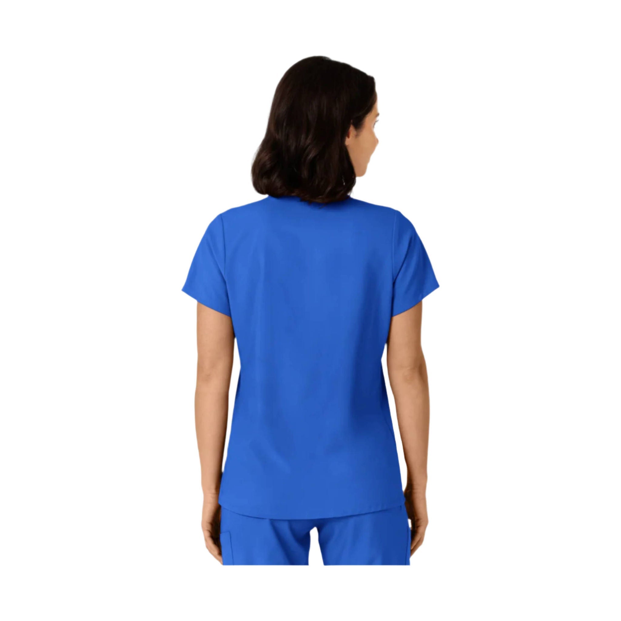 Wink Women's Flex n Reach Side Panel V Neck Scrub Top - Royal by Lenny's Shoe & Apparel