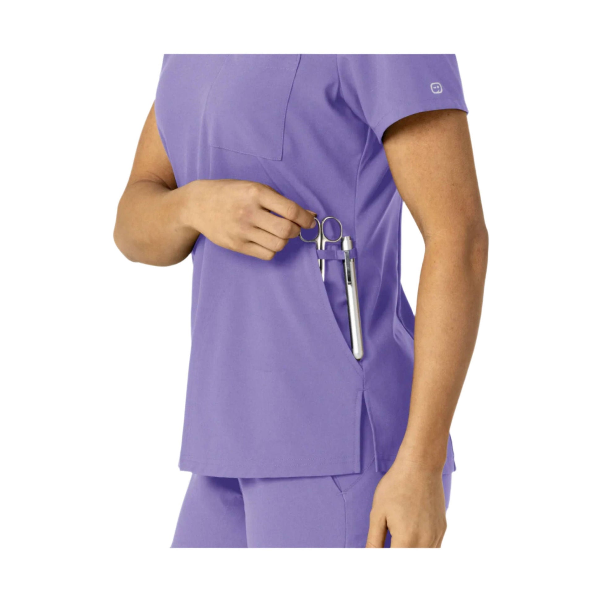 Wink Women's Flex n Reach V Neck Scrub Top - Iris Purple by Lenny's Shoe & Apparel