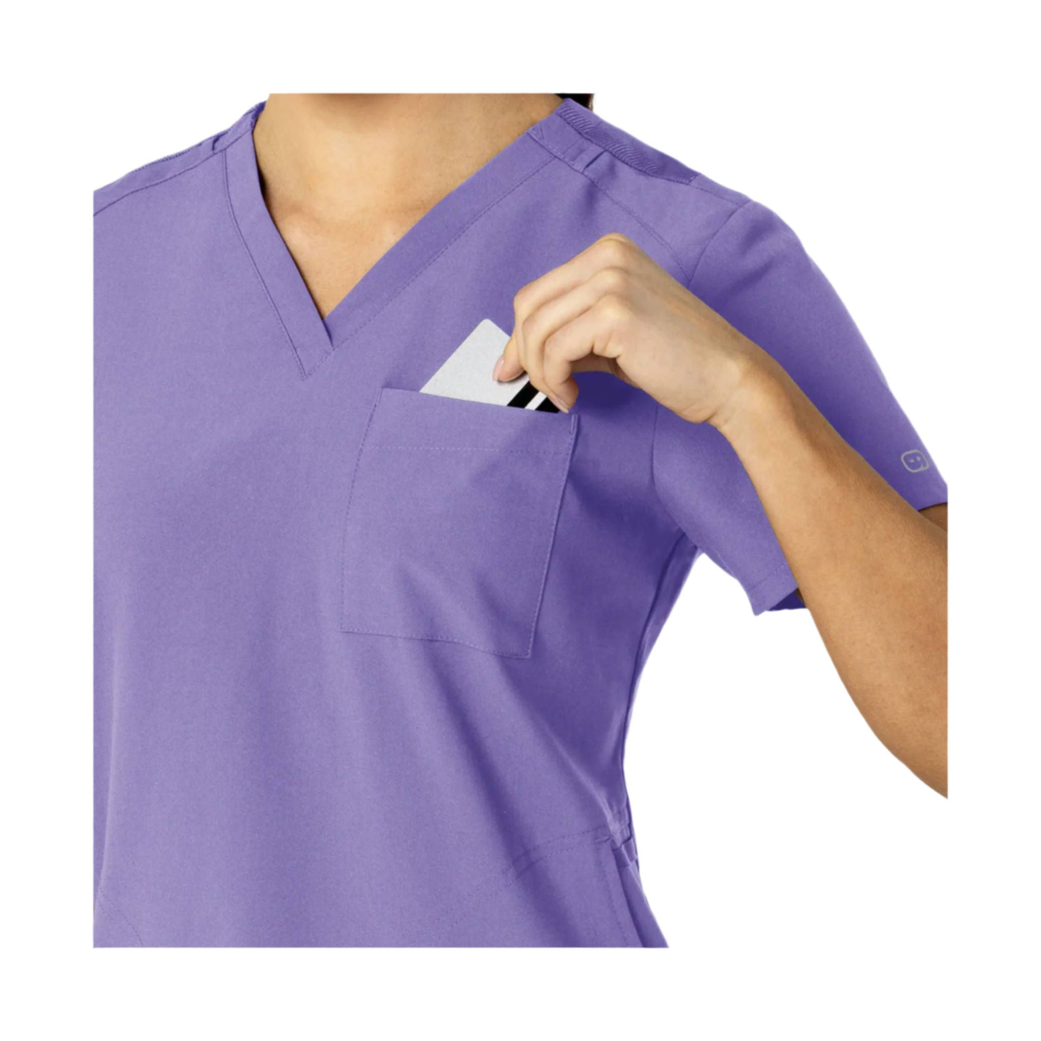 Wink Women's Flex n Reach V Neck Scrub Top - Iris Purple by Lenny's Shoe & Apparel
