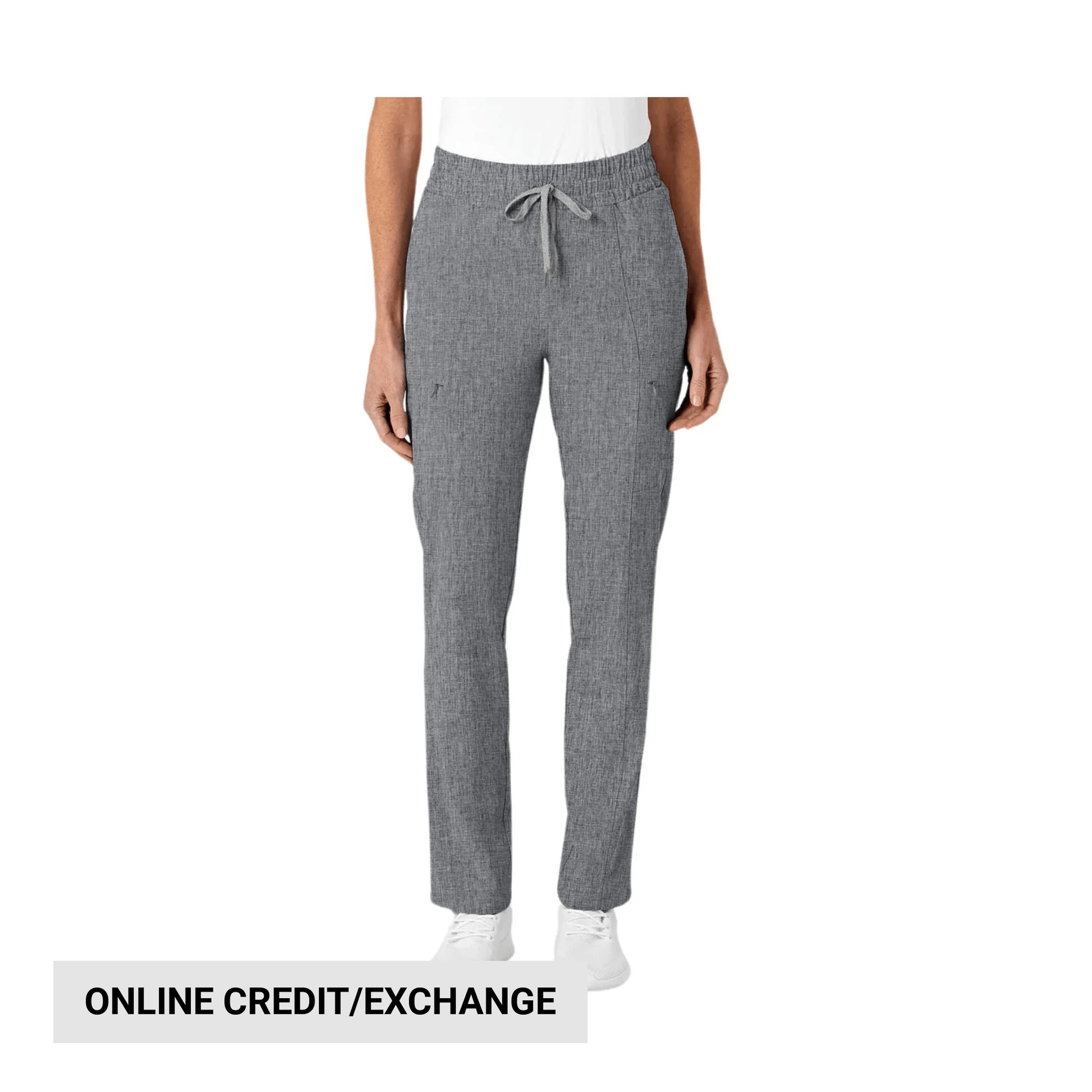 Wink Women's High Waist Slim Leg Scrub Pant - Grey Heather by Lenny's Shoe & Apparel