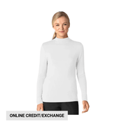 Wink Women's Long Sleeve Mock Neck Silky Tee - White by Lenny's Shoe & Apparel