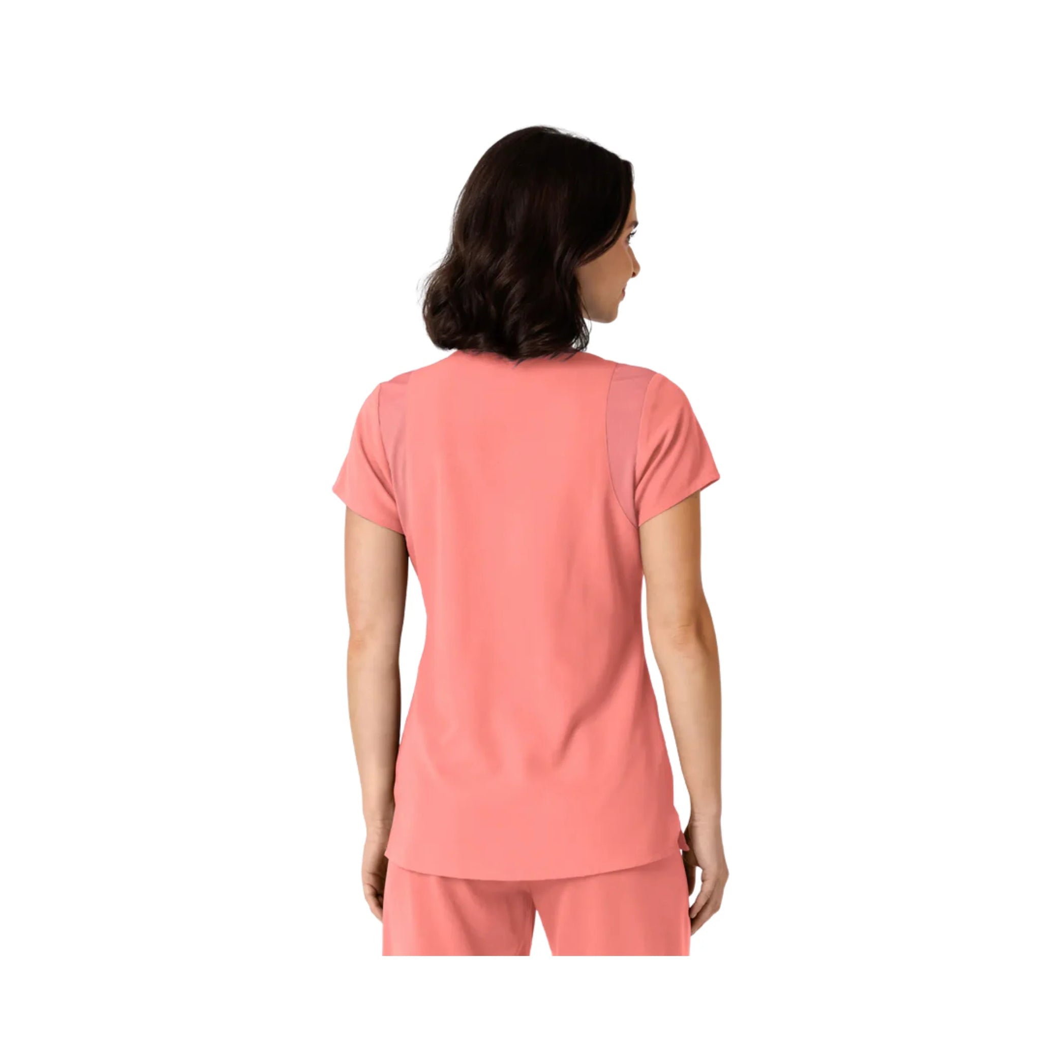 Wink Women's Nova Flex N Reach Shoulder Panel V Neck Scrub Top - Paradise Pink by Lenny's Shoe & Apparel