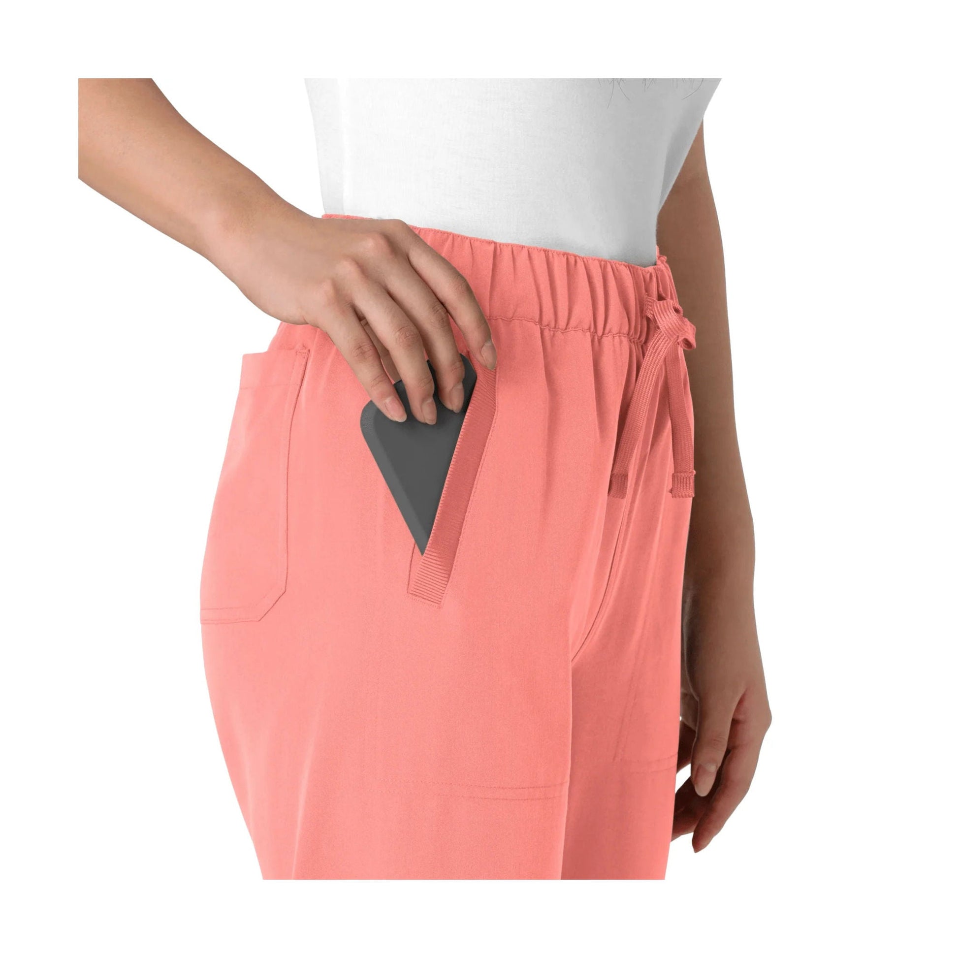 Wink Women's Nova Stovepipe High Low Hem Scrub Pant - Paradise Pink by Lenny's Shoe & Apparel