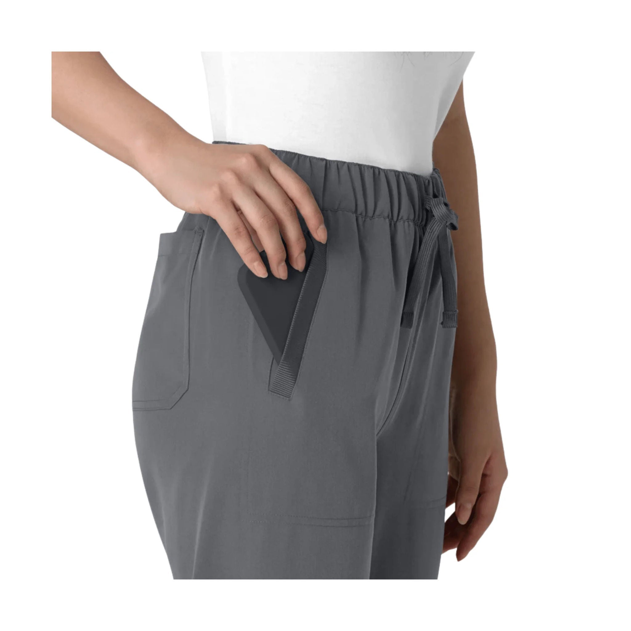 Wink Women's Nova Stovepipe High Low Hem Scrub Pant - Pewter by Lenny's Shoe & Apparel