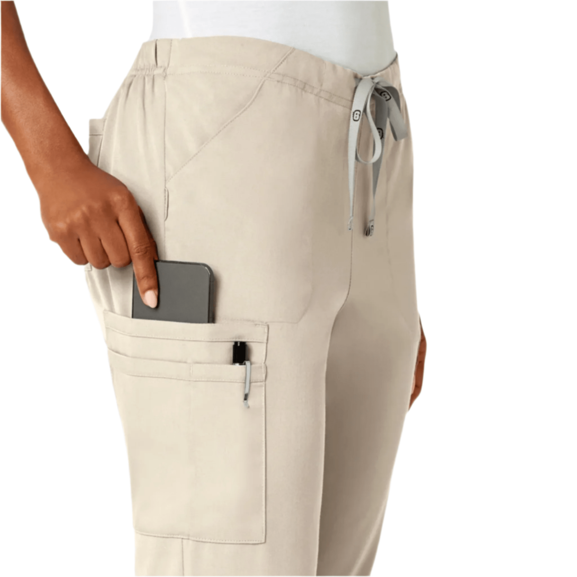 Wink Women's Pro Moderate Flare Leg Scrub Pant - Khaki by Lenny's Shoe & Apparel