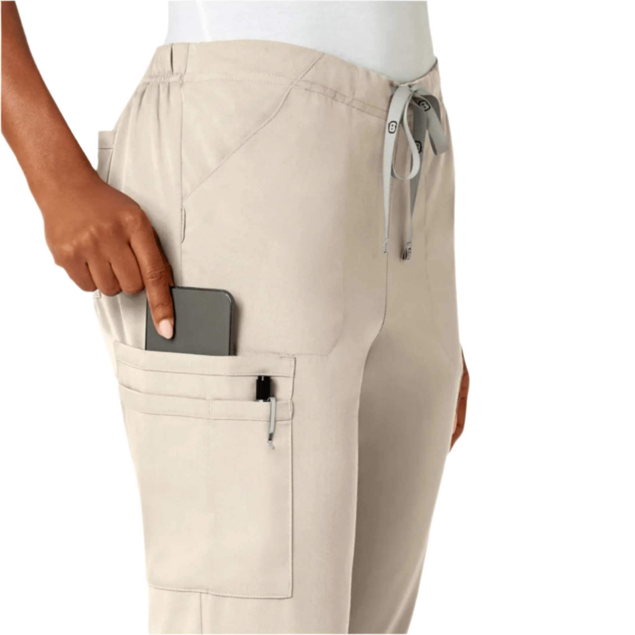 Wink Women's Pro Moderate Flare Leg Scrub Pant - Khaki by Lenny's Shoe & Apparel