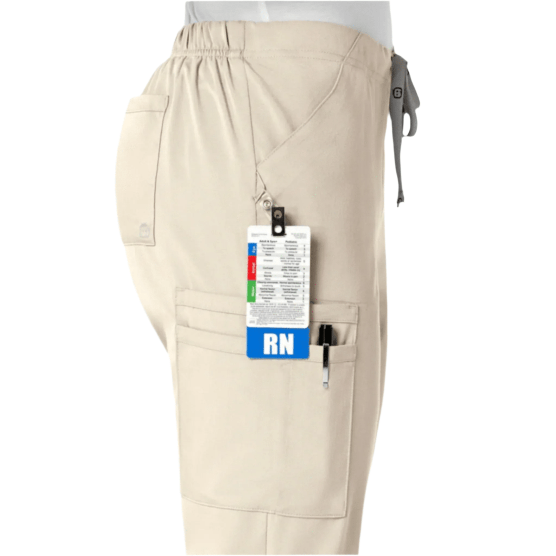Wink Women's Pro Moderate Flare Leg Scrub Pant - Khaki by Lenny's Shoe & Apparel
