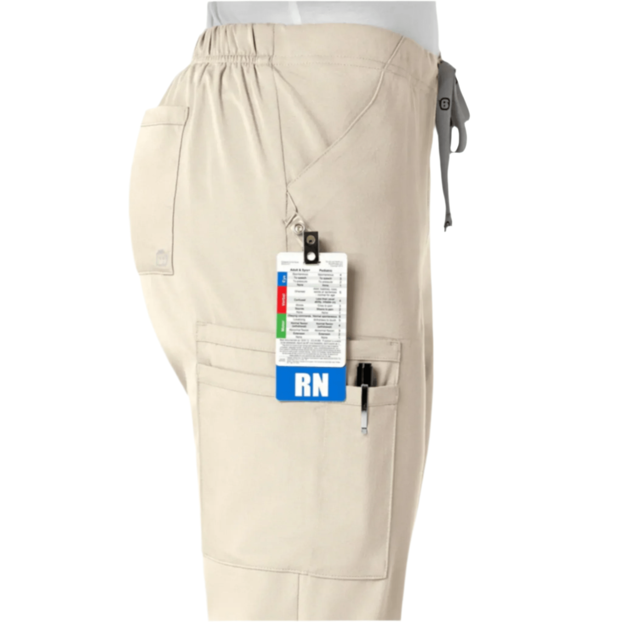 Wink Women's Pro Moderate Flare Leg Scrub Pant - Khaki by Lenny's Shoe & Apparel
