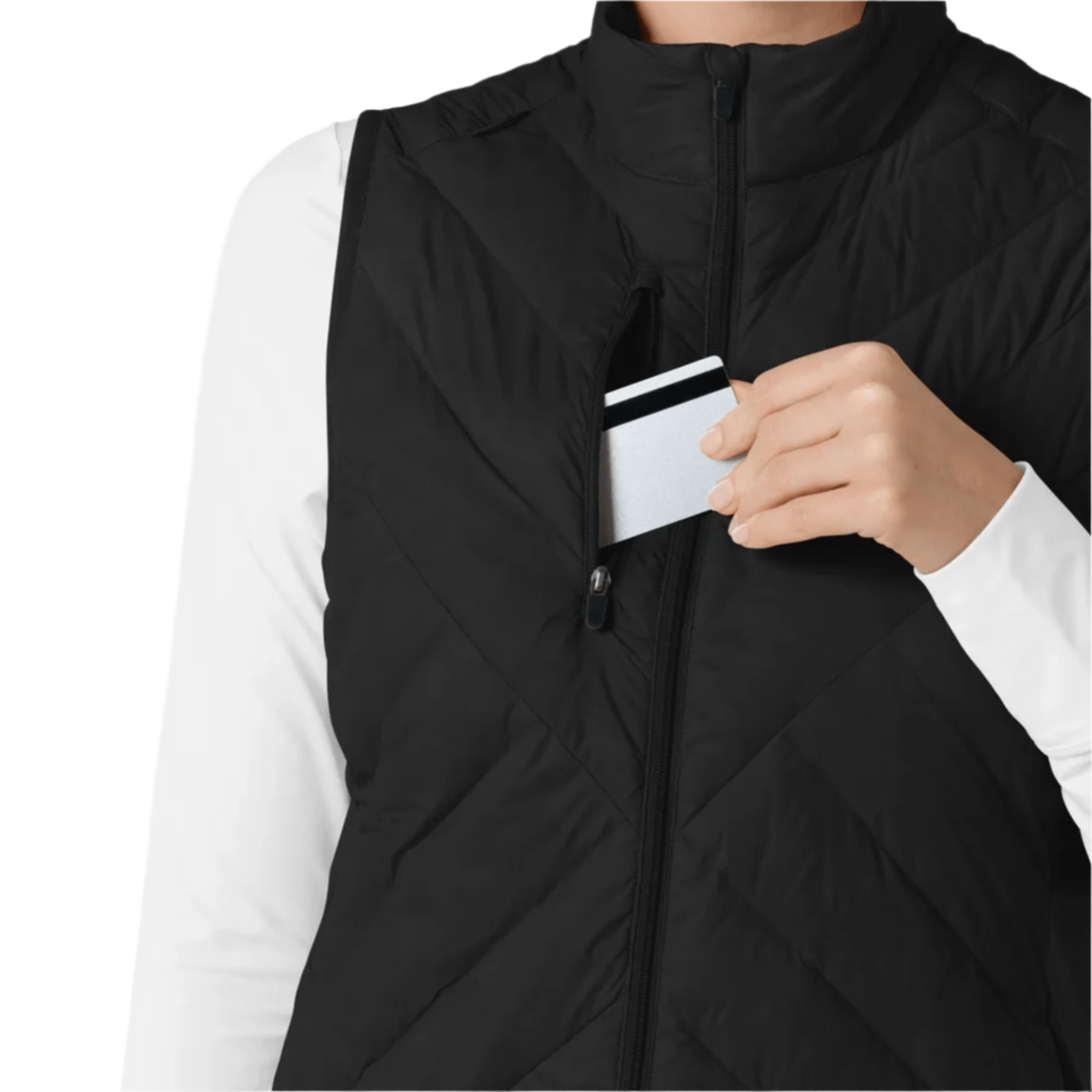 Wink Women's Quilted Scrub Vest - Black by Lenny's Shoe & Apparel