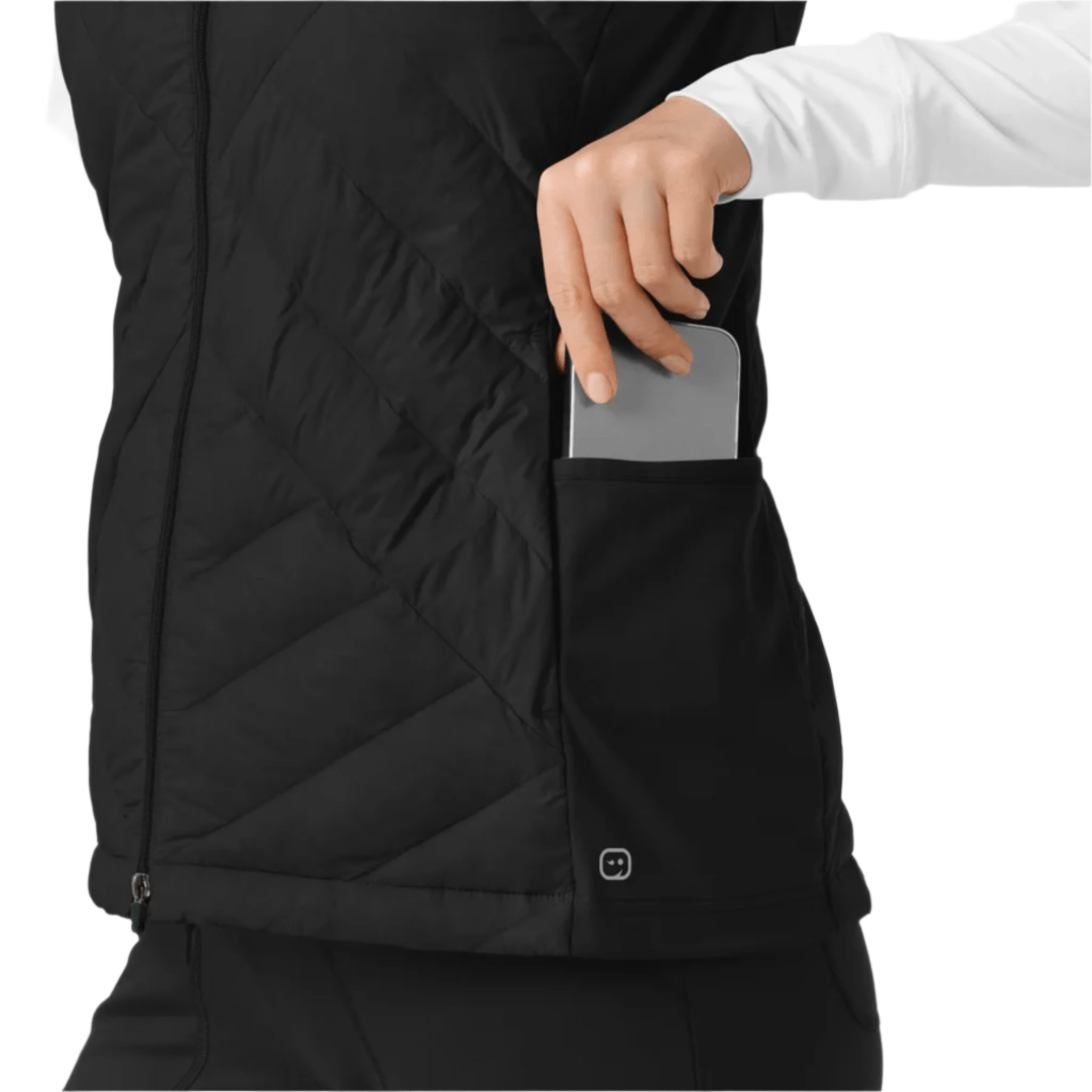 Wink Women's Quilted Scrub Vest - Black by Lenny's Shoe & Apparel